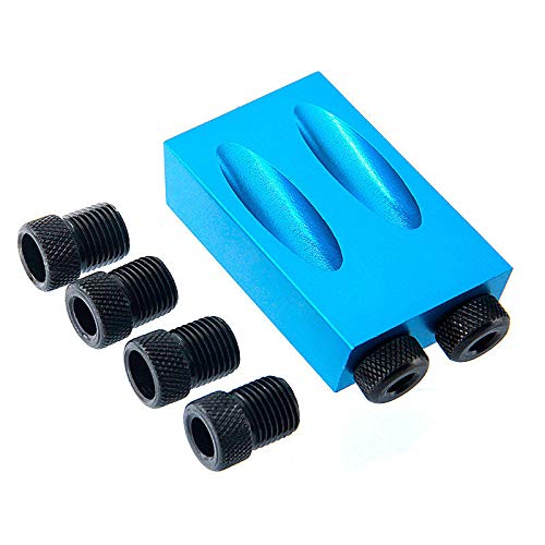 Studyset Pocket Hole Jig Kit System - Mini Woodworking Jig with 6/8/10mm Step Drill Bits - Perfect for DIY Furniture Building, Cabinet Making & Home Improvement Projects