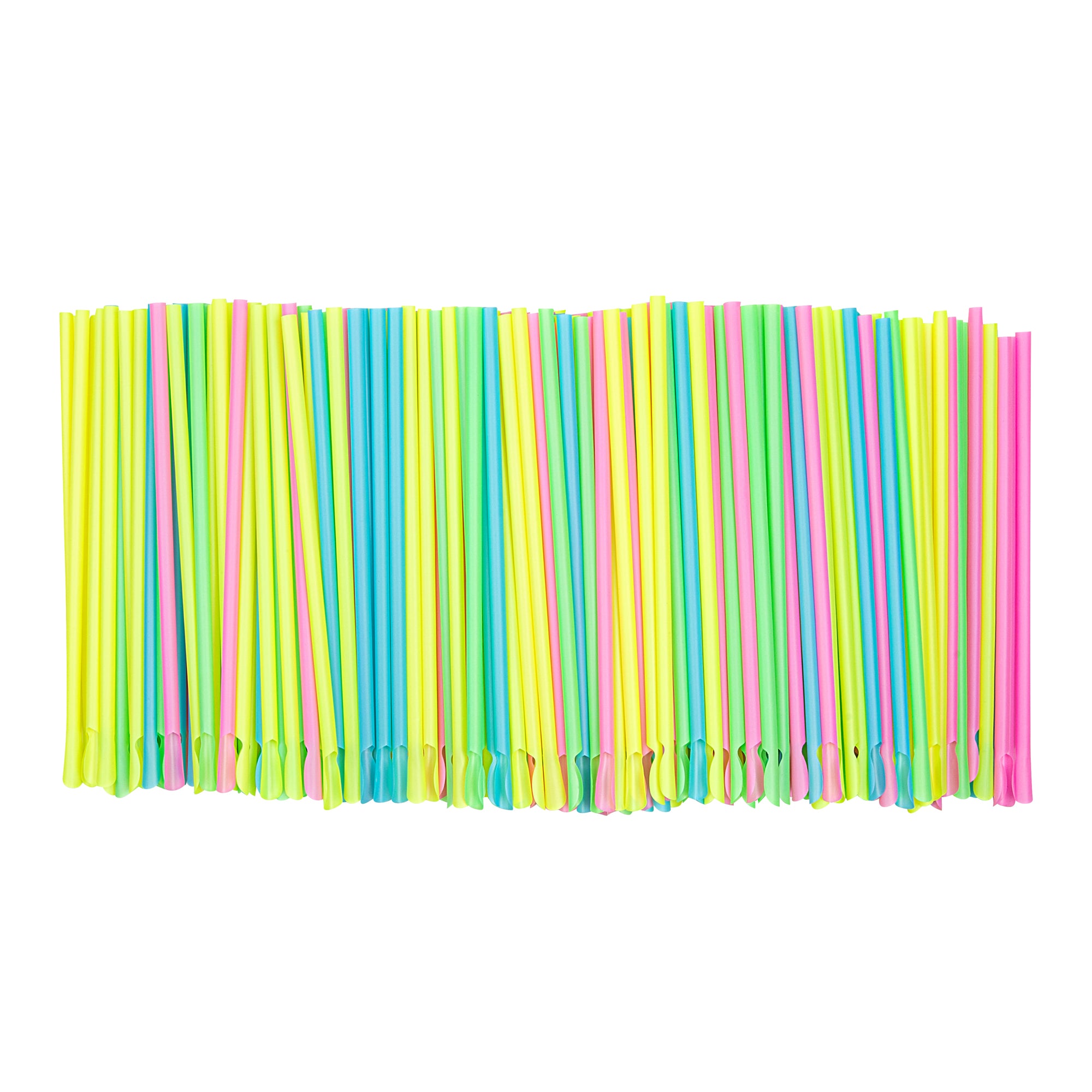 Eco-Friendly Compostable PLA Plastic Spoons and Straws - 1000 Count Box, Unwrapped, Biodegradable Cutlery for Parties, Picnics & Takeout | Basic Nature Assorted Utensils
