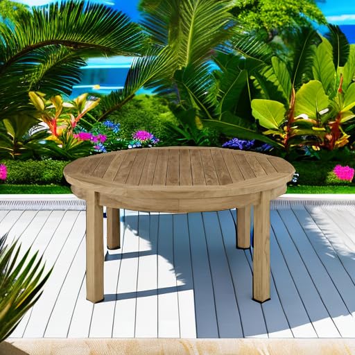 Premium Teak Wood Outdoor Coffee Table - Patio & Garden Decor