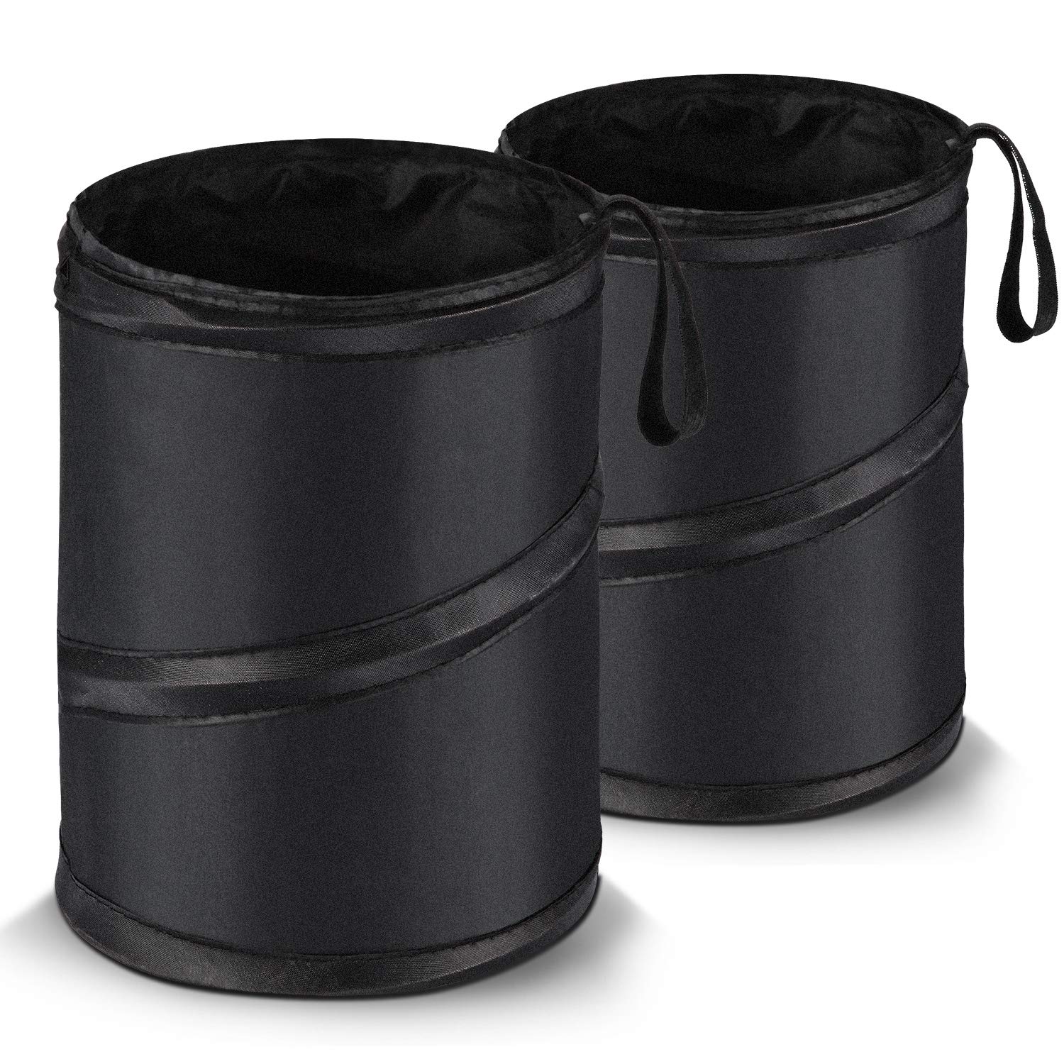Portable Collapsible Car Trash Can - Waterproof Pop-Up Garbage Bin Holder for Vehicles (2 Pack) | Ideal for Road Trips, Commuting & Family Travel