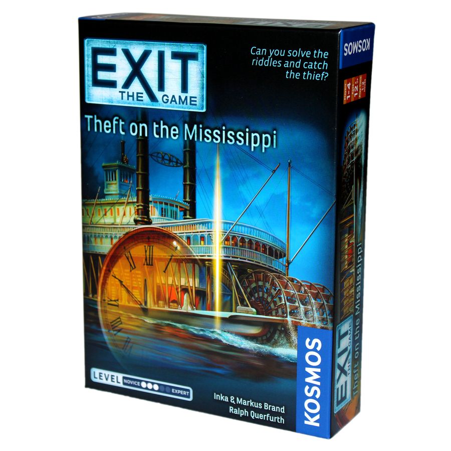 Exit: The Game - Theft on the Mississippi | Escape Room Board Game | Family Game Night & Party Entertainment