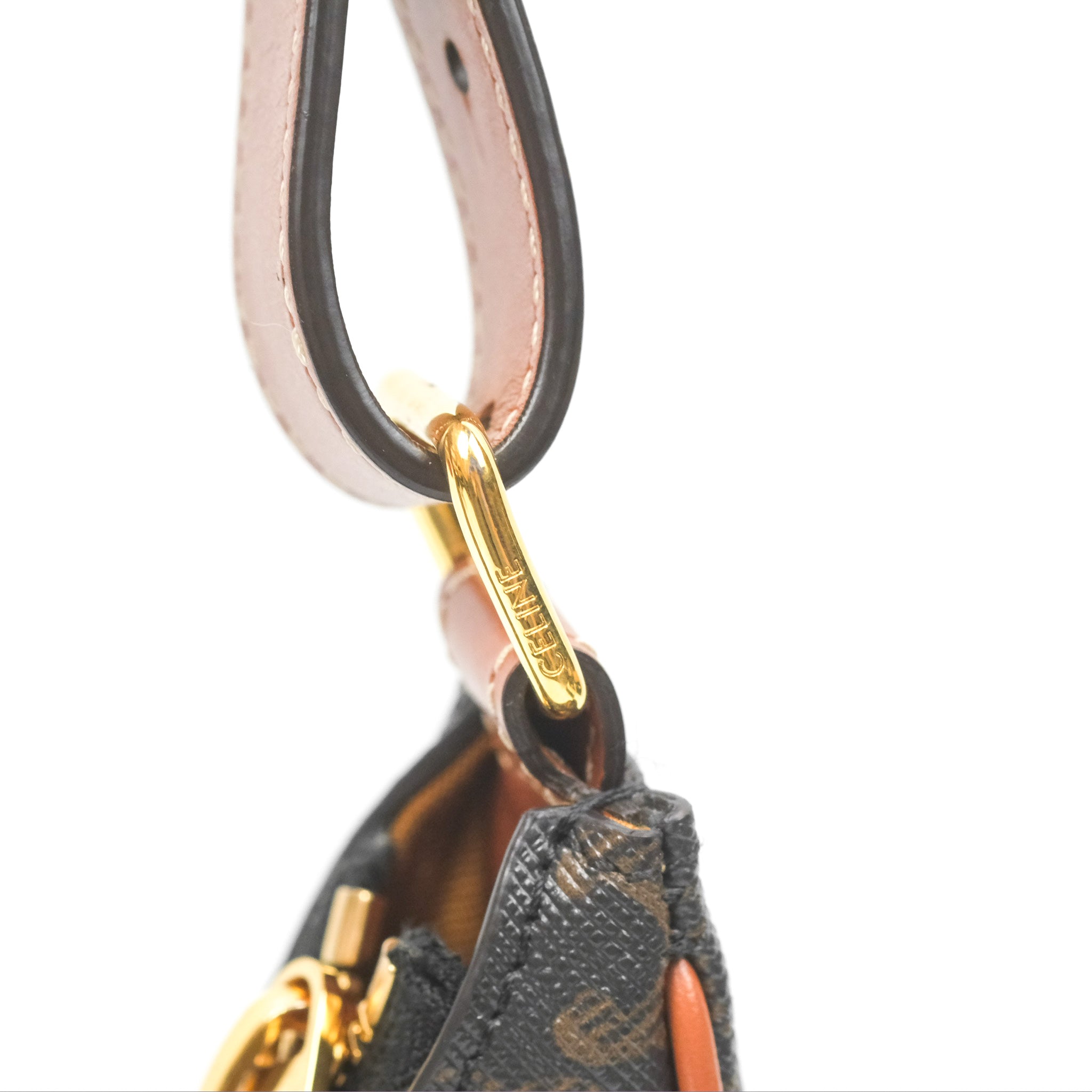 Celine Ava Bag in Triomphe Canvas & Calfskin Leather - Tan Crossbody Shoulder Bag for Women | Perfect for Work, Travel & Everyday Use