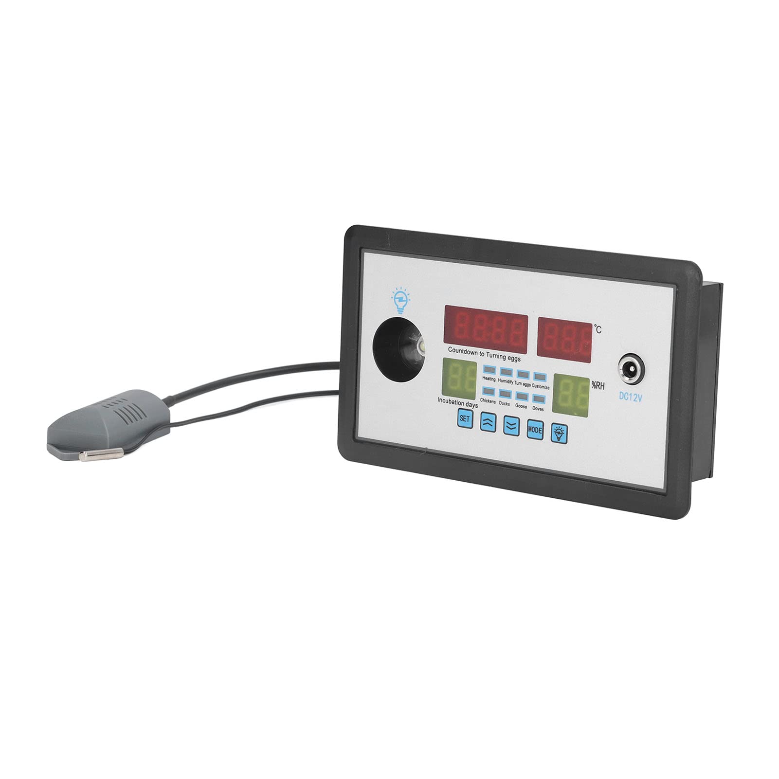 EMUKOEP Smart Egg Incubator Thermostat Controller - 12V Digital Temperature Regulator for Chicken, Duck & Goose Eggs - Automatic Poultry Hatching for Home & Farm Use