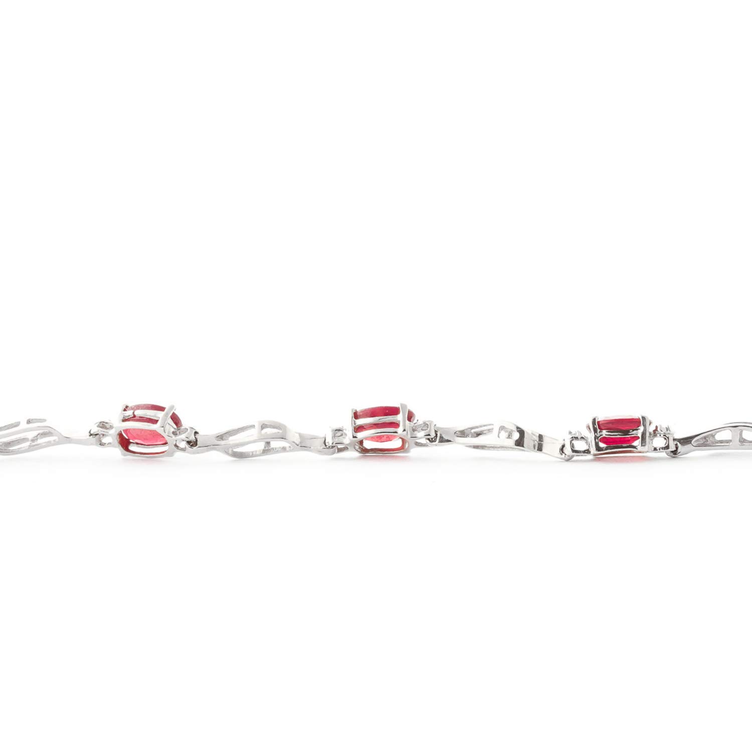 14K Solid Gold Tennis Bracelet with 4.21ct Ruby & Diamonds | Galaxy Gold GG | Elegant Jewelry for Women | Perfect for Weddings, Parties & Special Occasions