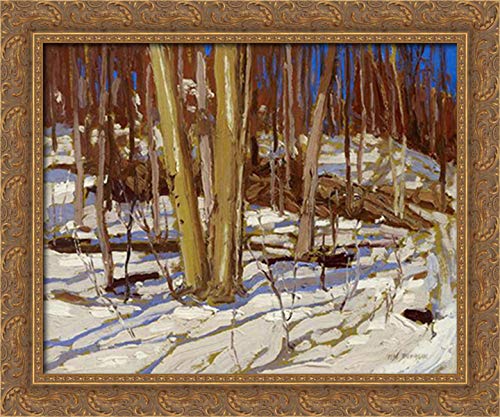 Tom Thomson Wooden Landscape 24x20 Gold Ornate Wood Framed Canvas Art - Perfect for Living Room, Bedroom & Office Wall Decor