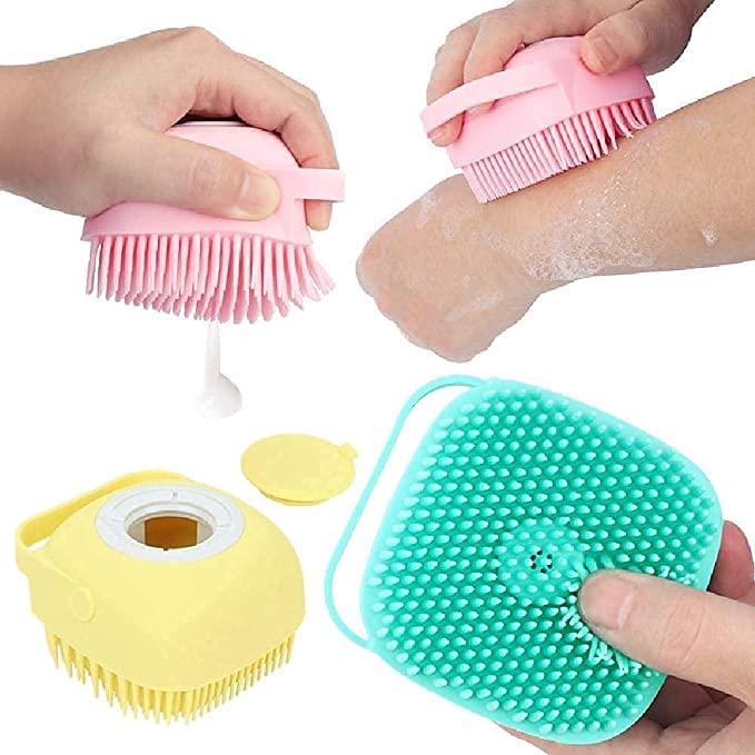 Exfoliating Silicone Body Brush for Shower - Soft Skin Massage & Cleansing Brush for Men, Women & Kids - Multi-Color Bath Brush for Spa, Exfoliation & Relaxation at Home