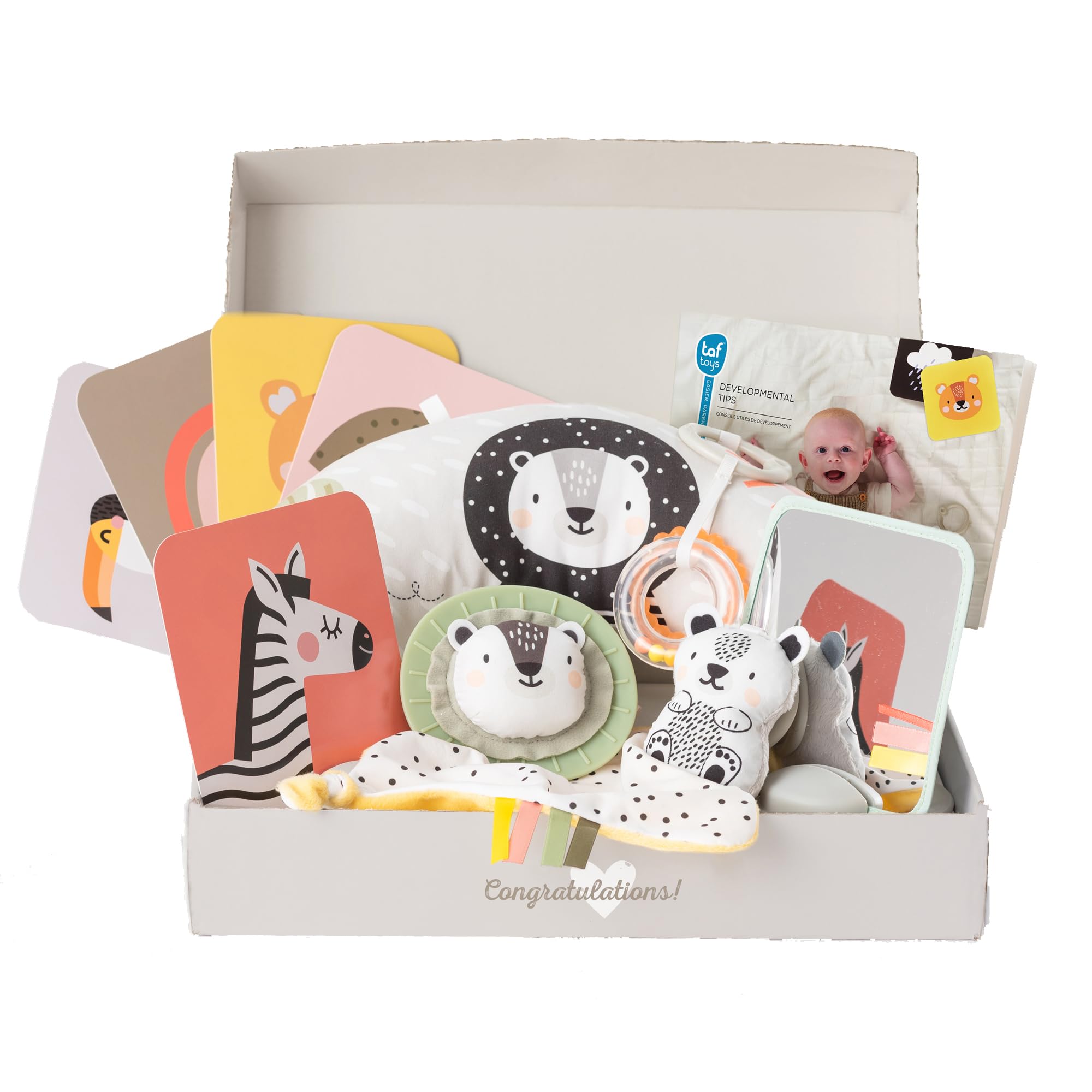 Taf Toys Newborn Developmental Toy Kit - 12 Essential Baby Toys for Learning & Stimulation | Perfect Gift for Baby Boys & Girls | Great for Tummy Time, Sensory Play & Early Childhood Development