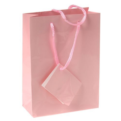 Elegant Pink Small Gift Bags for Party Favors, Wedding, Birthday & Baby Shower | Bulk Pack of 50 | Premium Quality Kraft Paper