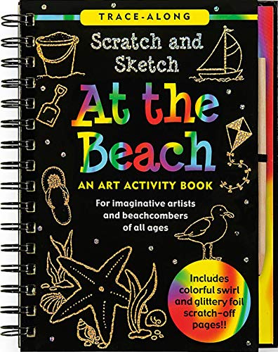 Scratch & Sketch At the Beach - Art Activity Book for All Ages | Trace-Along Drawing Kit | Creative Beach-Themed Fun for Kids & Adults | Perfect for Summer Vacations, Travel & Relaxation
