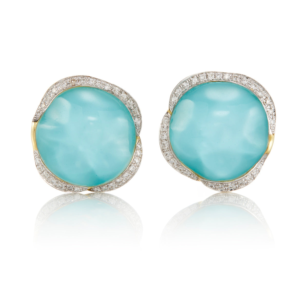 Turquoise & Topaz Doublet Earrings for Women – Elegant Gemstone Jewelry for Pool Parties, Beach Vacations & Summer Events