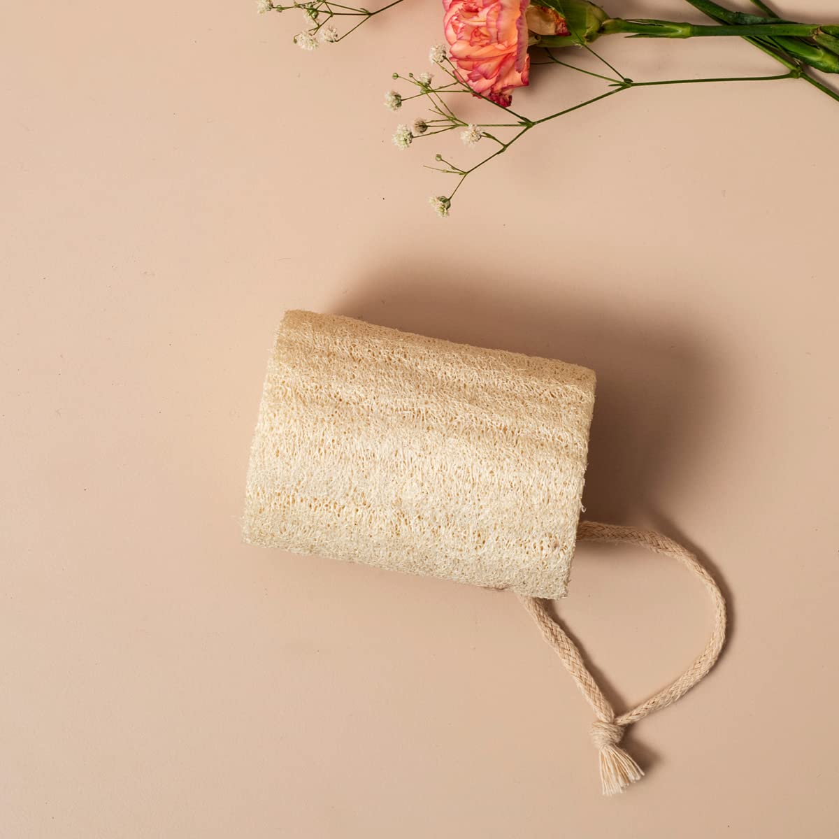 Organic Loofah Bath Sponge with Rope - Exfoliating Body Scrubber for Dead Skin Removal - Natural Shower & Bath Accessories for Men & Women - Perfect for Spa, Home Use and Gift Giving
