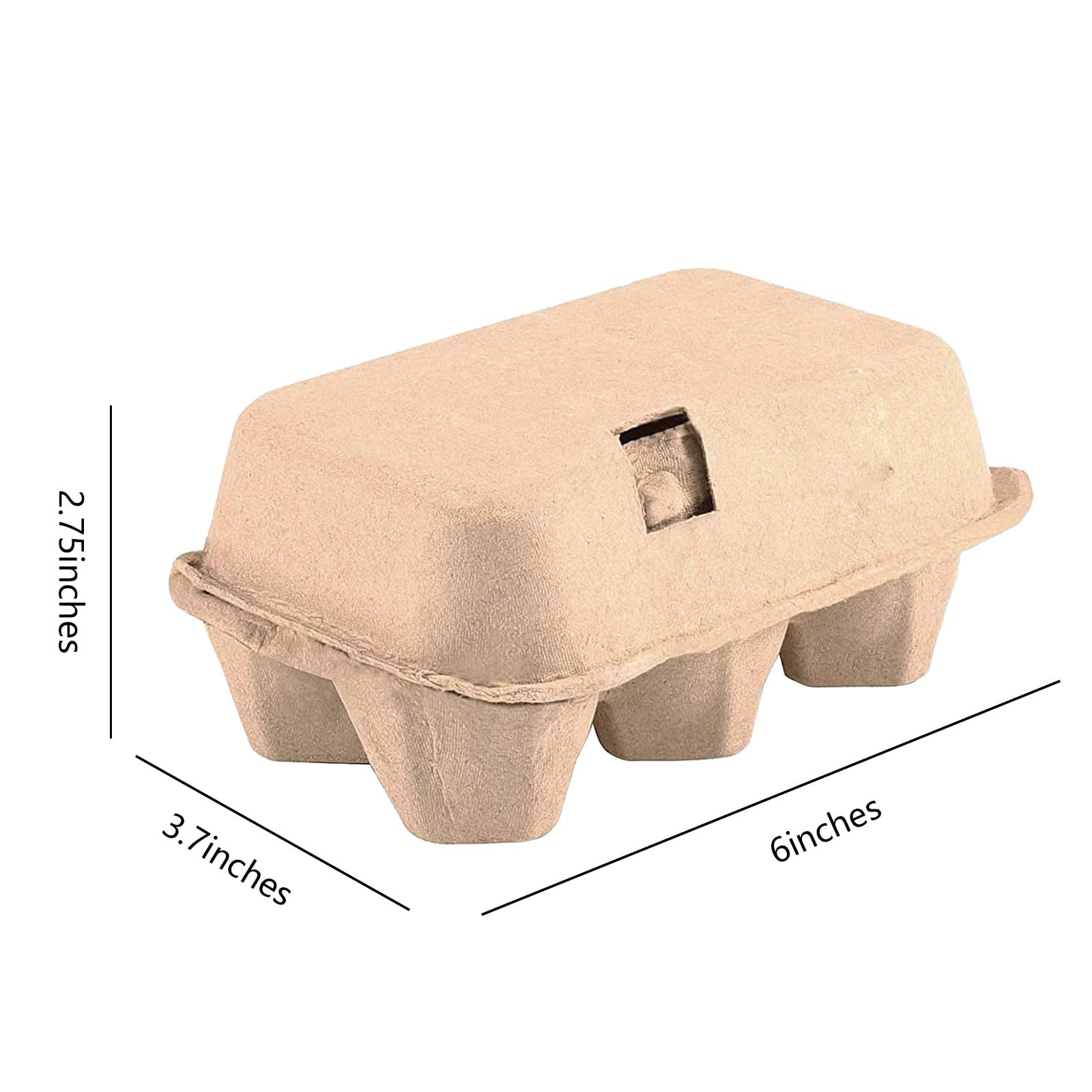 30 Pack Empty Egg Cartons - 6 Pulp Fiber Egg Carriers | Reusable Brown Egg Storage Containers for Kitchen, Farm, Picnic & Travel | Perfect for Farmers Markets, Breakfast Restaurants & Home Organizing