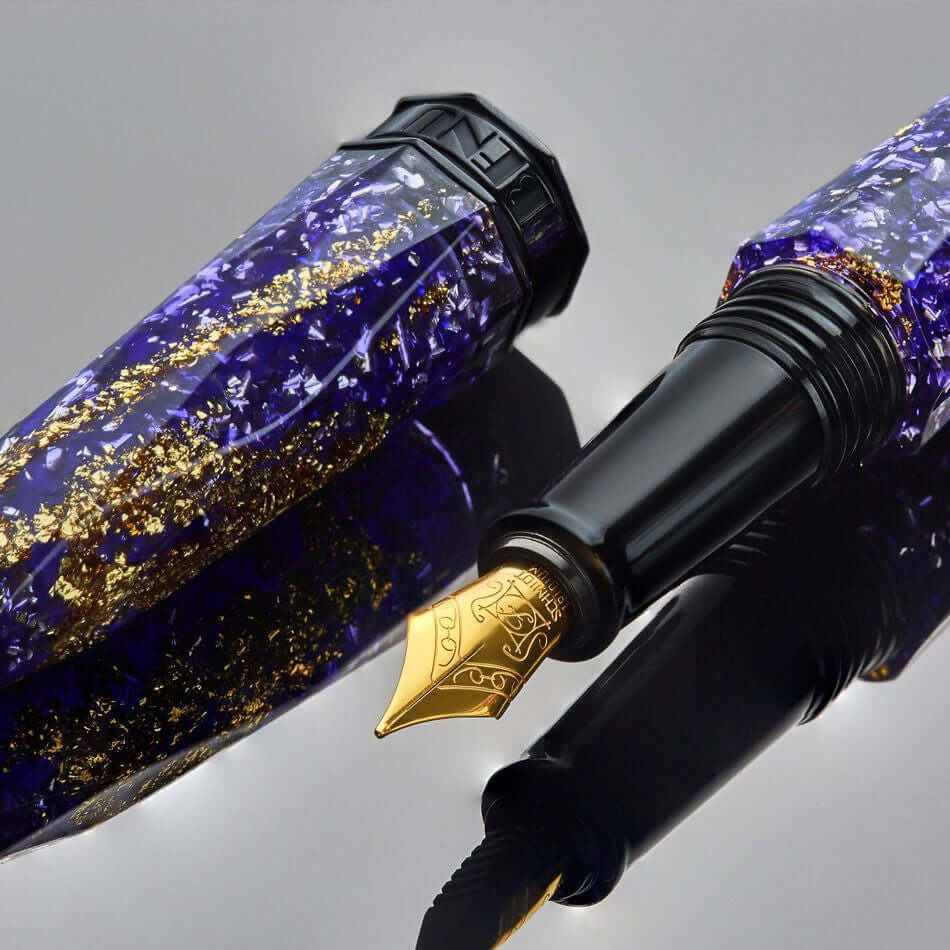 Benu Briolette Fountain Pen - Elegant Handcrafted Writing Pen with Iridescent Finish | Perfect for Journaling, Calligraphy & Gift Giving