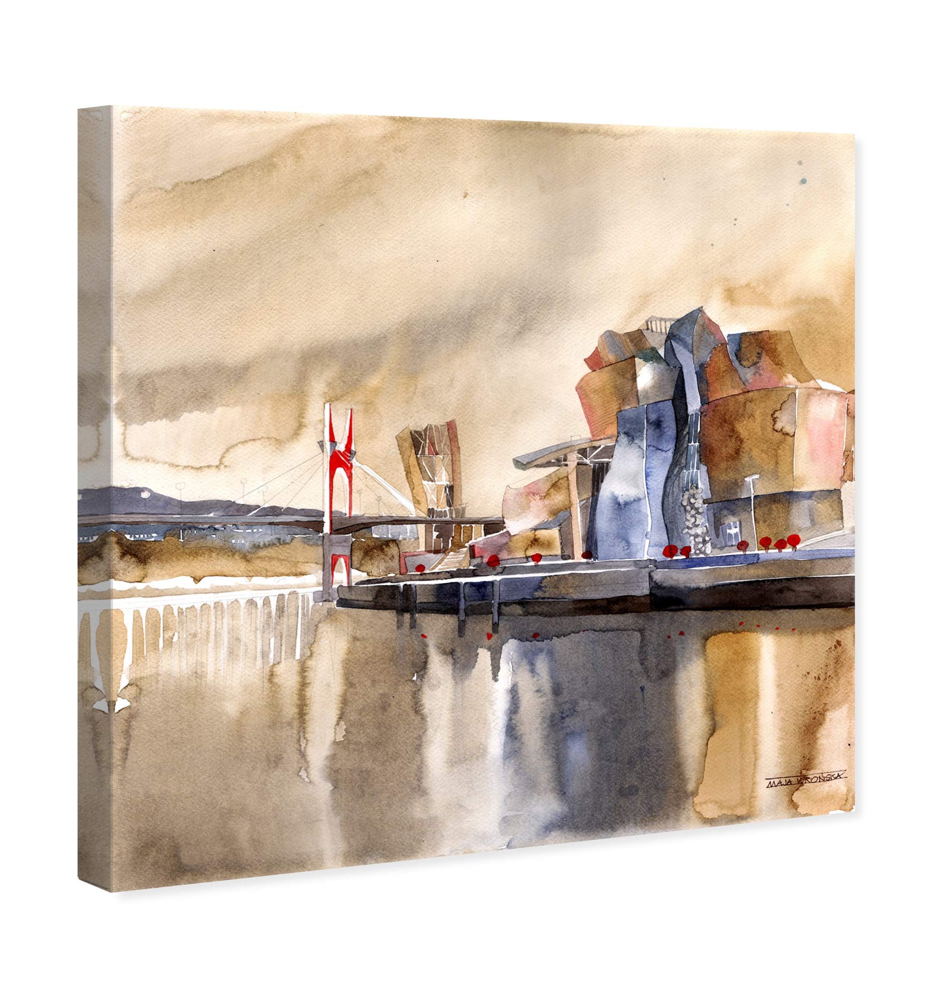 Bilbo by Maja Wronska - Stunning Cities & Skylines Wall Art Canvas Prints | Perfect for Home & Office Decor