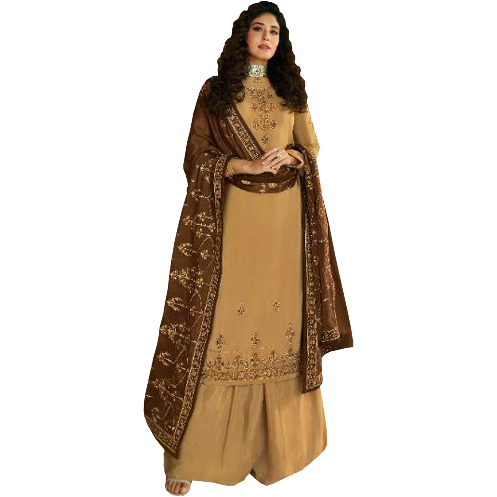 Stylish Indian Pakistani Salwar Kameez Plazo Dress | Plus Size Women's Palazzo Shalwar Suits | Ethnic Wear for Weddings, Parties & Festivals