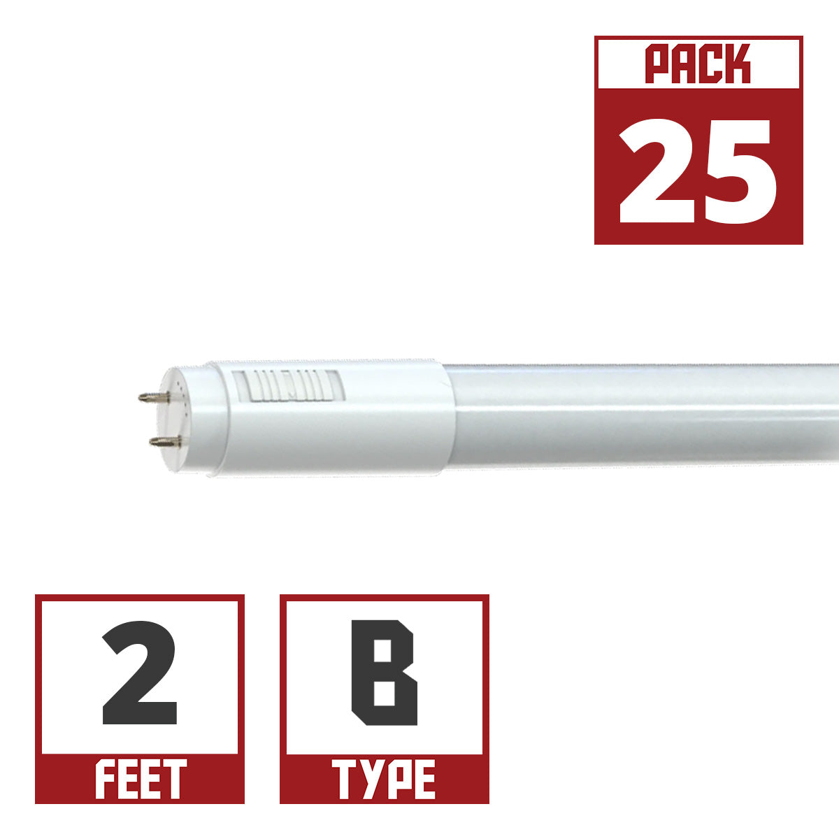 2ft LED T8 Tube Light - 7W, 940 Lumens, 3000K-6500K Adjustable Color Temperature, Ballast Bypass, Single/Dual End Power - Perfect for Office, Garage, Warehouse & Home Lighting