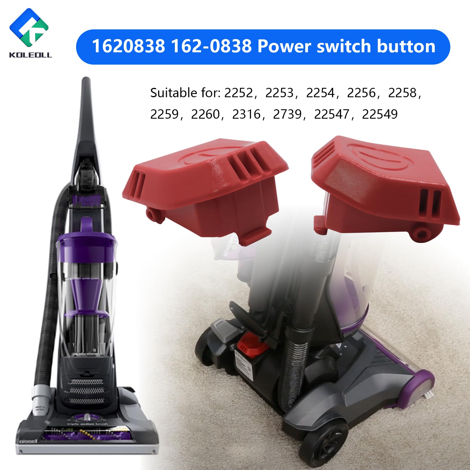 Original Power Switch Button 162-0838 Replacement for Bissell Swivel Rewind Vacuum Cleaner - Perfect for Home Cleaning & Maintenance