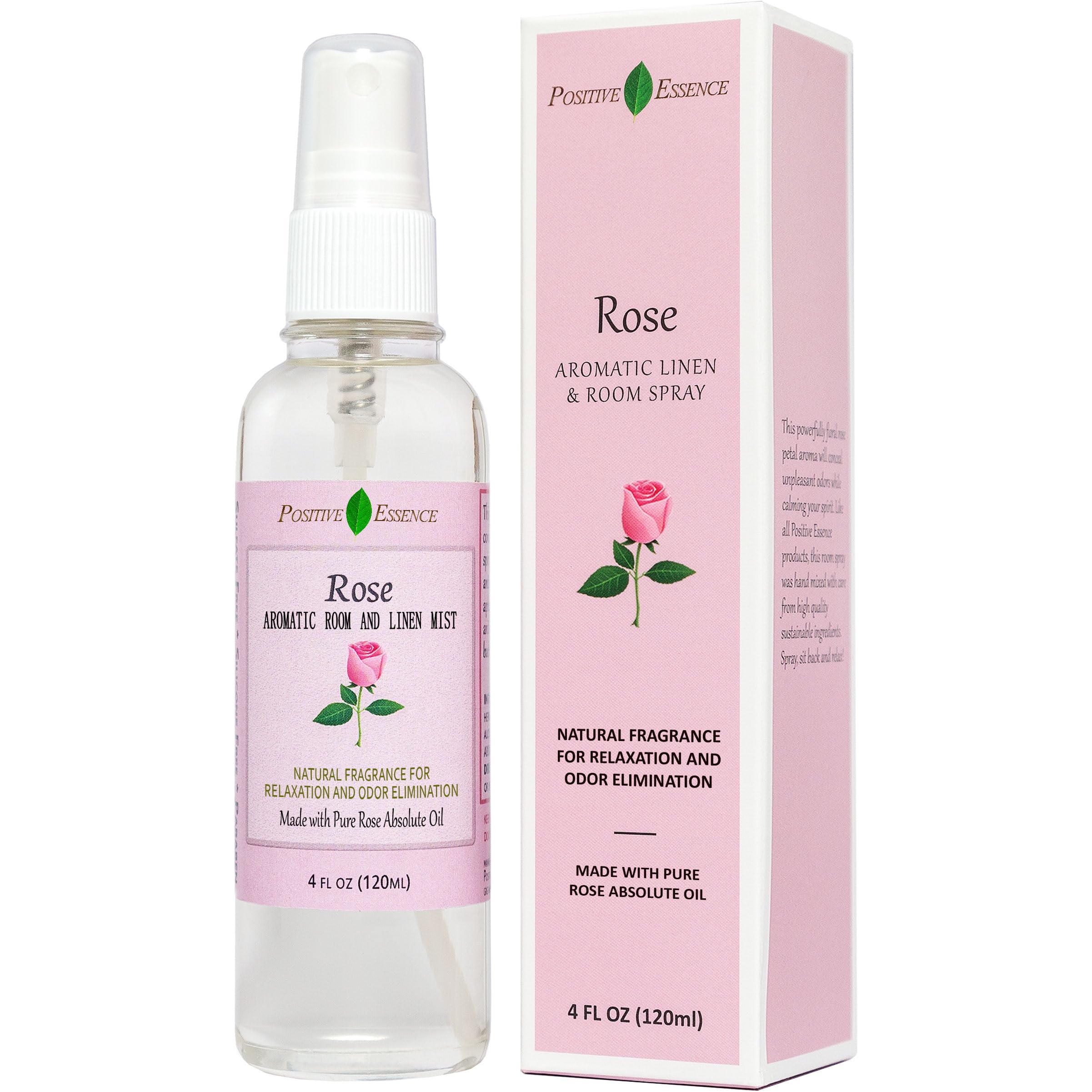 Natural Rose Linen & Room Spray with Pure Essential Oils | Relaxing Pillow Mist for Bedroom & Home | Calming Aromatherapy for Sleep & Stress Relief