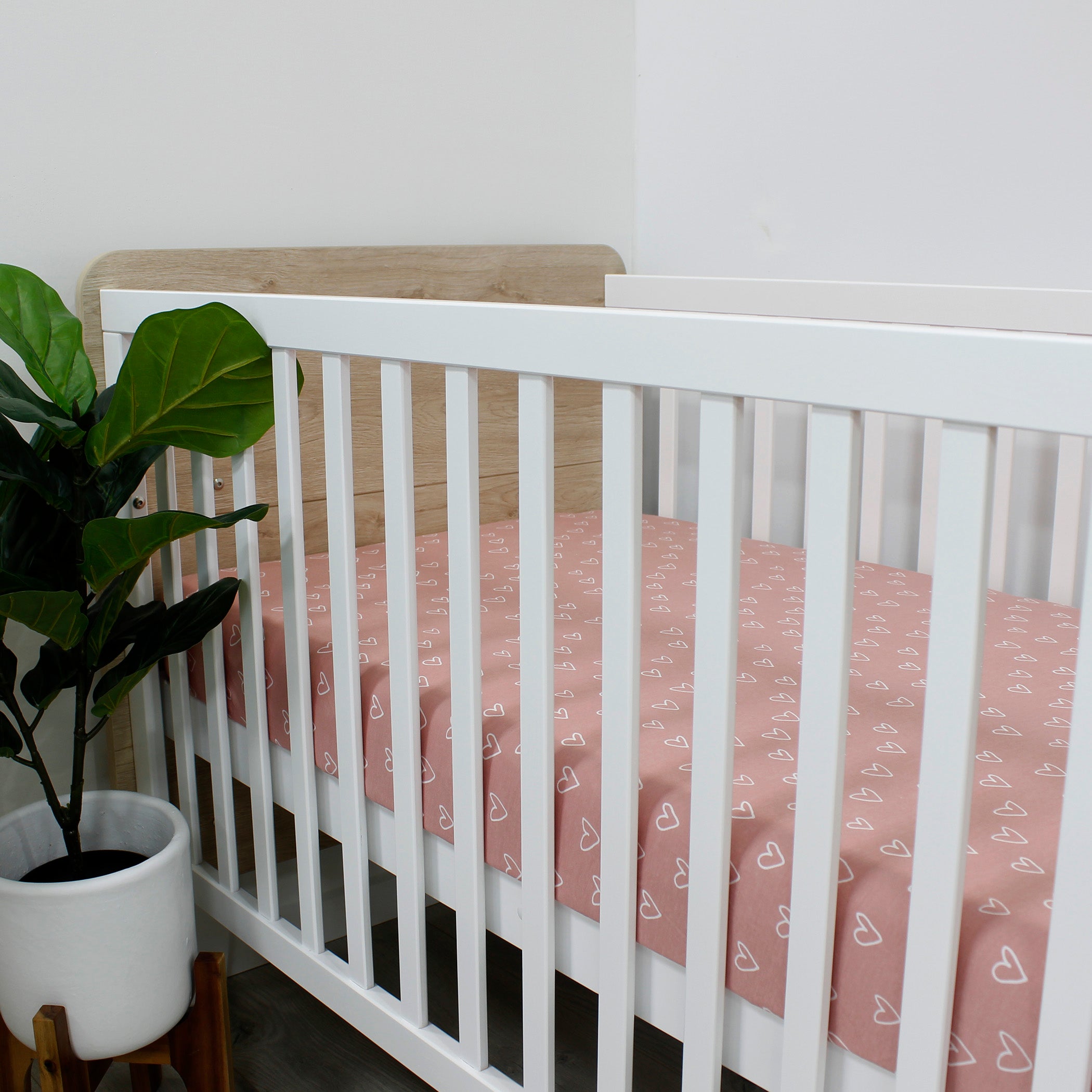 Nordic 2-Pack Jersey Cotton Fitted Sheets - Soft Dusty Berry & Rose Colors for Crib, Toddler Bed - Perfect Nursery Bedding Set for Baby Girls & Boys