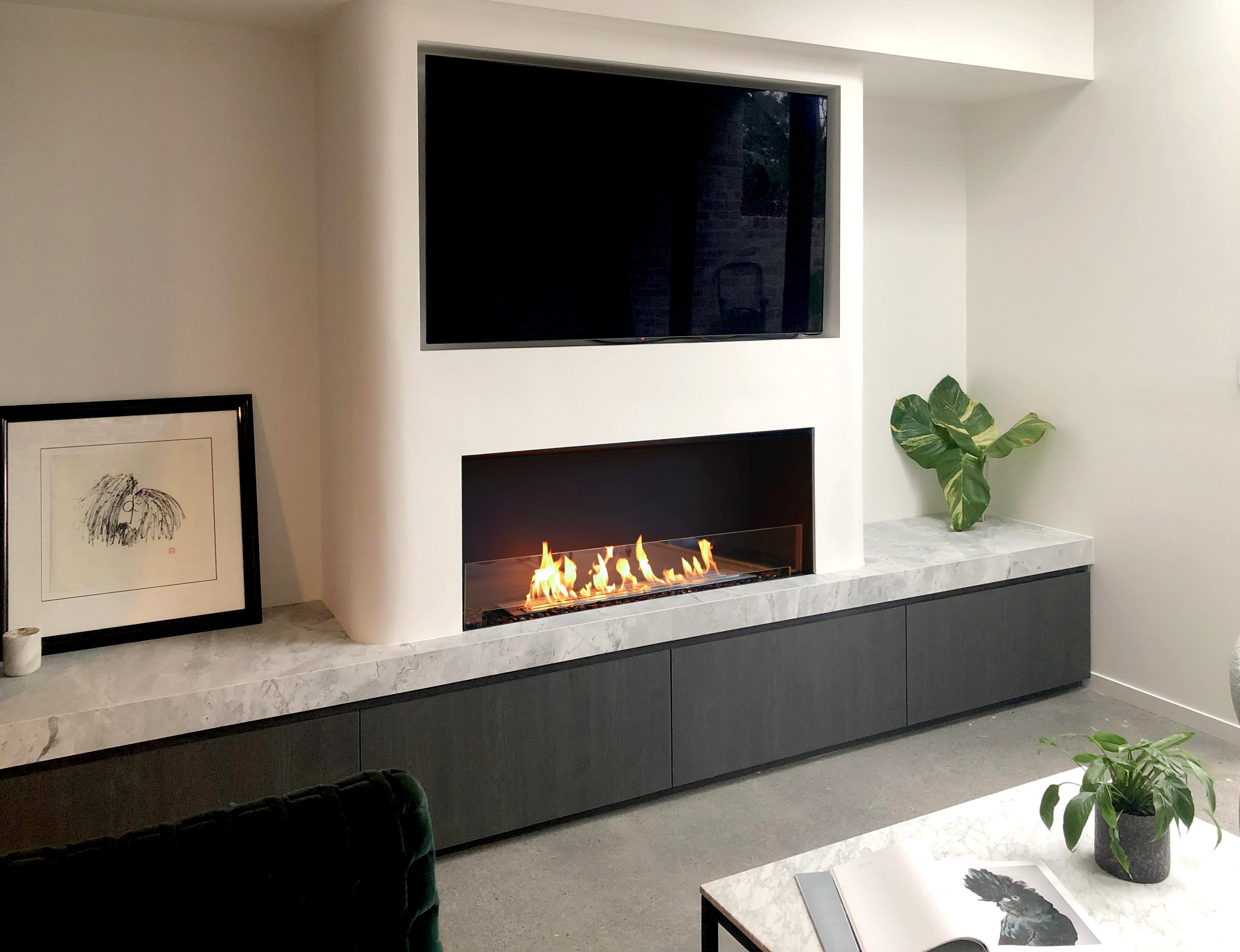 EcoSmart Fire Flex 50SS Single Sided Fireplace Insert - Energy Efficient Electric Fireplace Heater for Home, Living Room & Bedroom - Realistic Flame Effect with Adjustable Thermostat