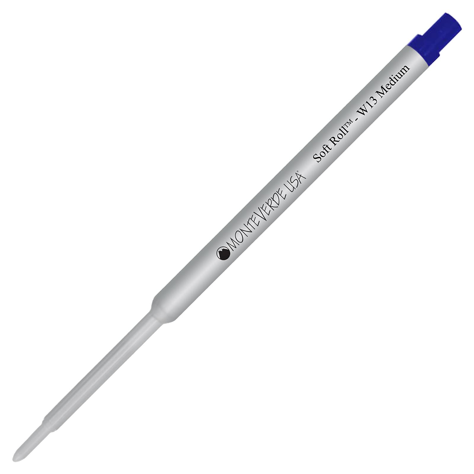 Monteverde Soft Roll Ballpoint Ink Refill W13 - Compatible with Waterman Style Pens - Blue Medium Tip 0.7mm - Office & School Writing Supplies - Perfect for Business Meetings, Note Taking & Daily Use