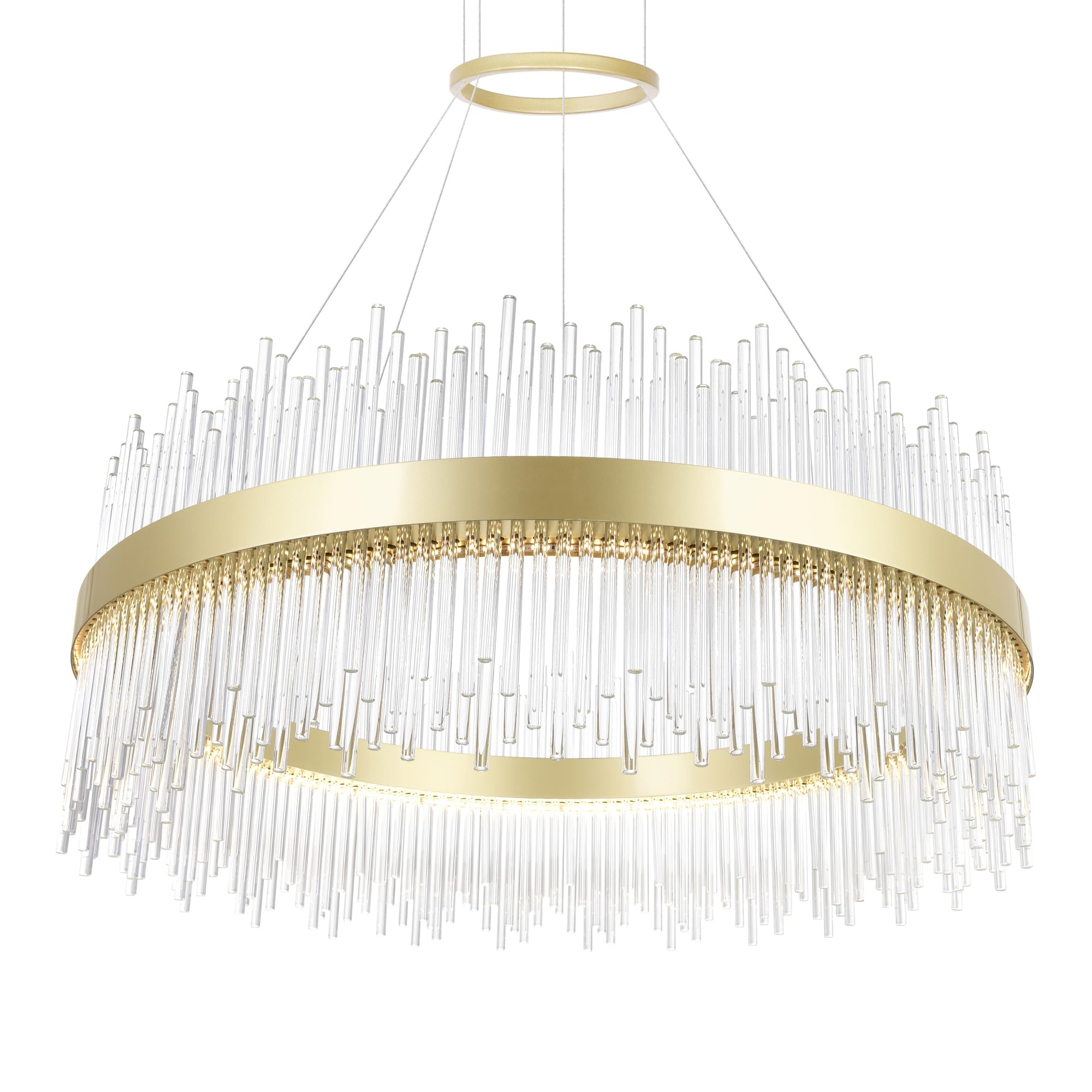 CWI Lighting Genevieve 12-Light LED Chandelier with Medallion Gold Finish - Modern Crystal Ceiling Light Fixture for Dining Room, Bedroom, or Foyer Decor