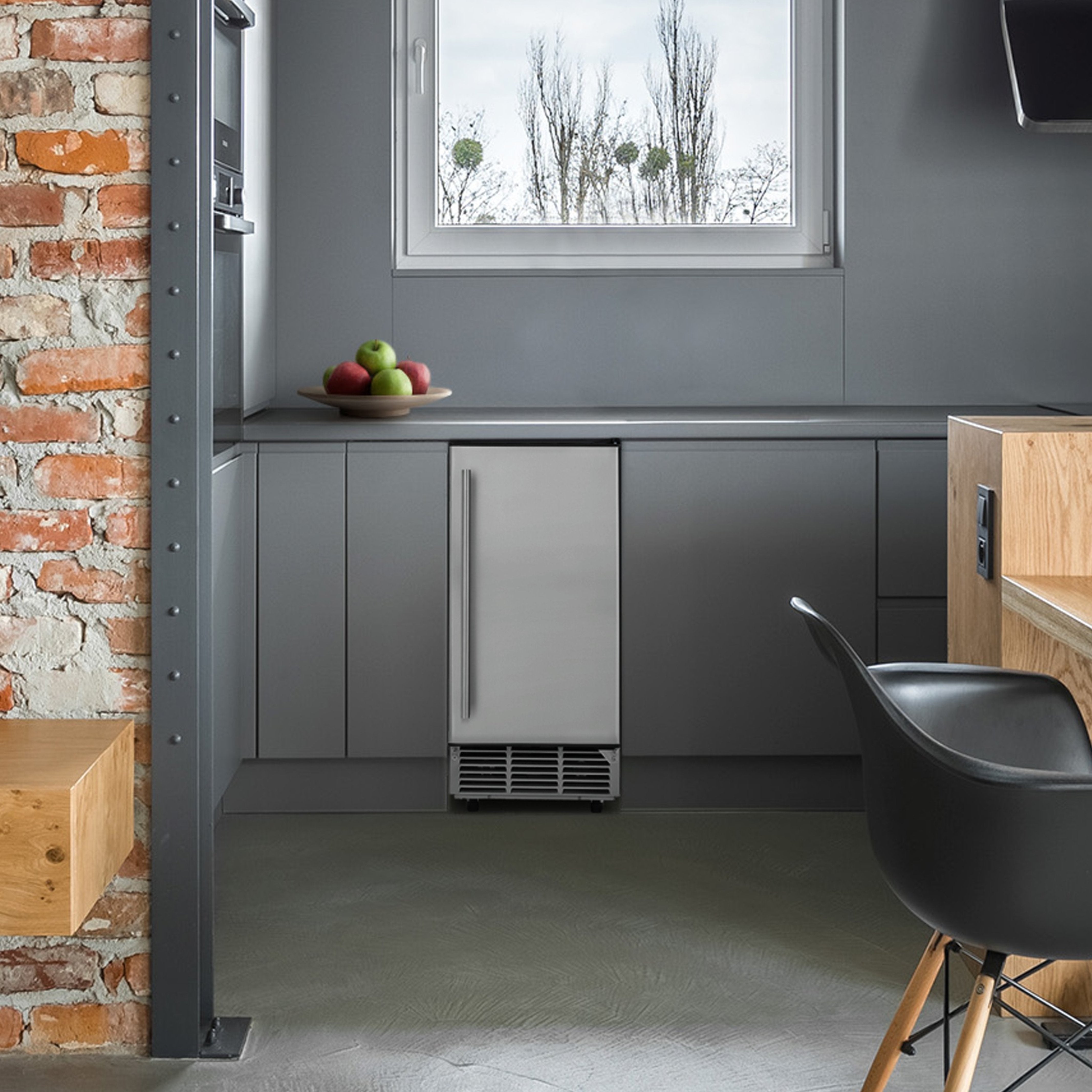 Newair® Undercounter Ice Maker for Home - 80 lbs/day Clear Ice Production, Stainless Steel Design | Perfect for Kitchens, Bars, Offices & Entertaining