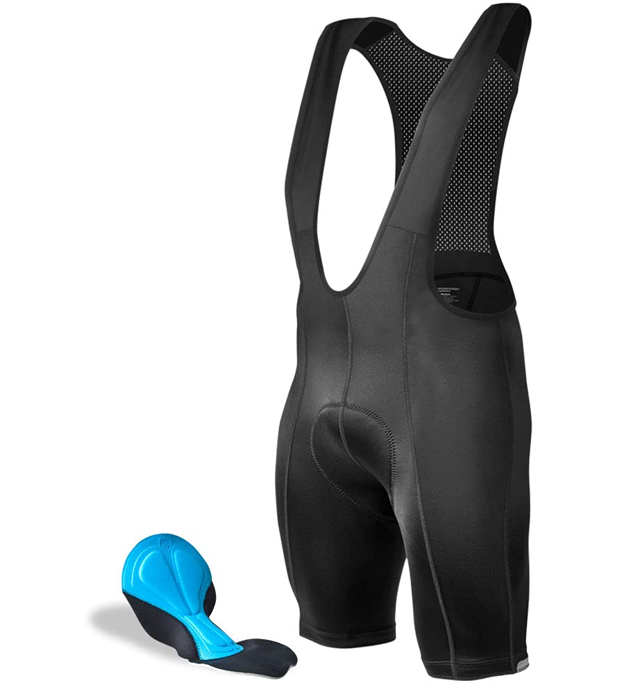 Premium Men's Cycling Bib Shorts - Mid Distance Bike Riding with 3 Inseam Options - USA Made - Ideal for Road Cycling, Training & Triathlons