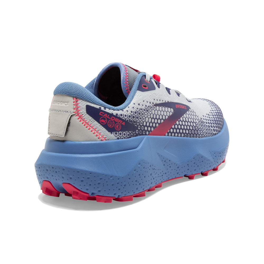 Brooks Caldera 6 Women's Trail Running Shoes (B Width) - Oyster/Blissful Blue | Lightweight Cushioned for Hiking & Outdoor Adventures