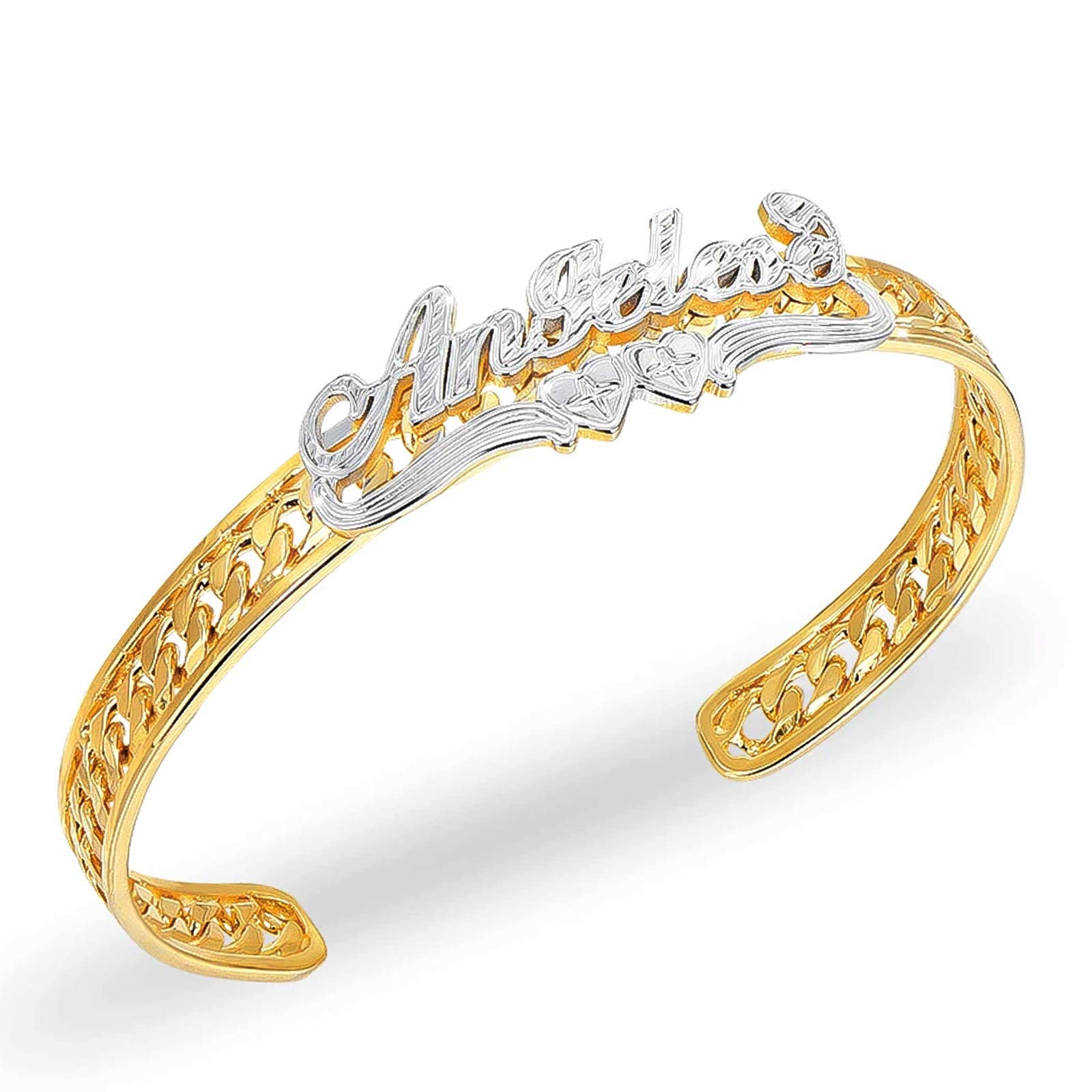 Personalized Name Bracelet for Women - Custom Initial Charm Cuff Bracelet with Engraved Nameplate | Perfect Gift for Girls, Best Friends & Loved Ones | Ideal for Birthdays, Anniversaries & Special Occasions