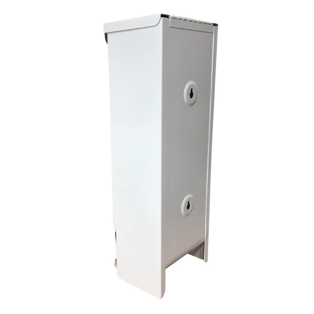Durable White Steel Dual Tampon and Pad Dispenser - Free Vending Machine for Women's Restroom, Office, and Public Spaces