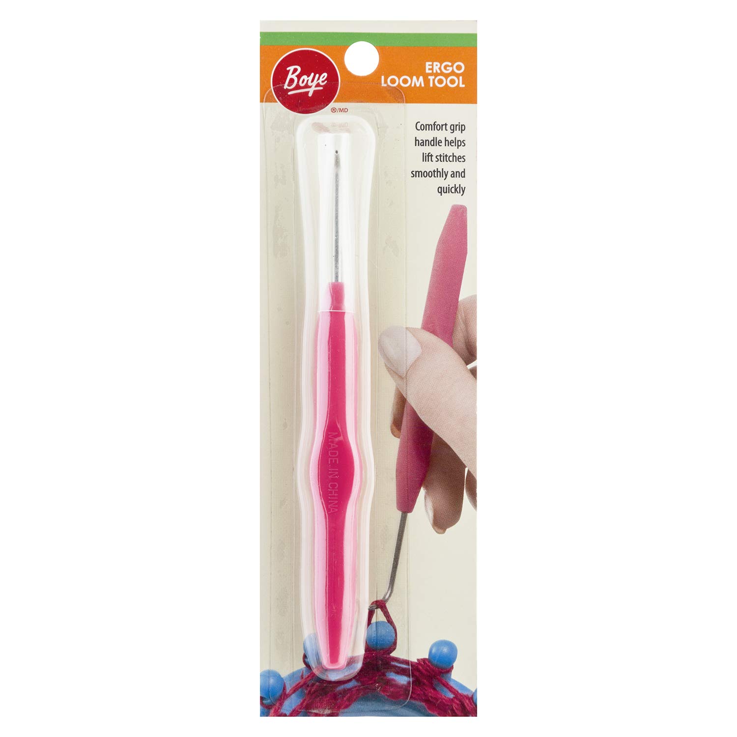 Boye Ergonomic Knitting Loom Hook Tool - Comfortable Crochet Hook for Knitting, Weaving & Crafting - Perfect for DIY Yarn Projects, Blankets & Scarves