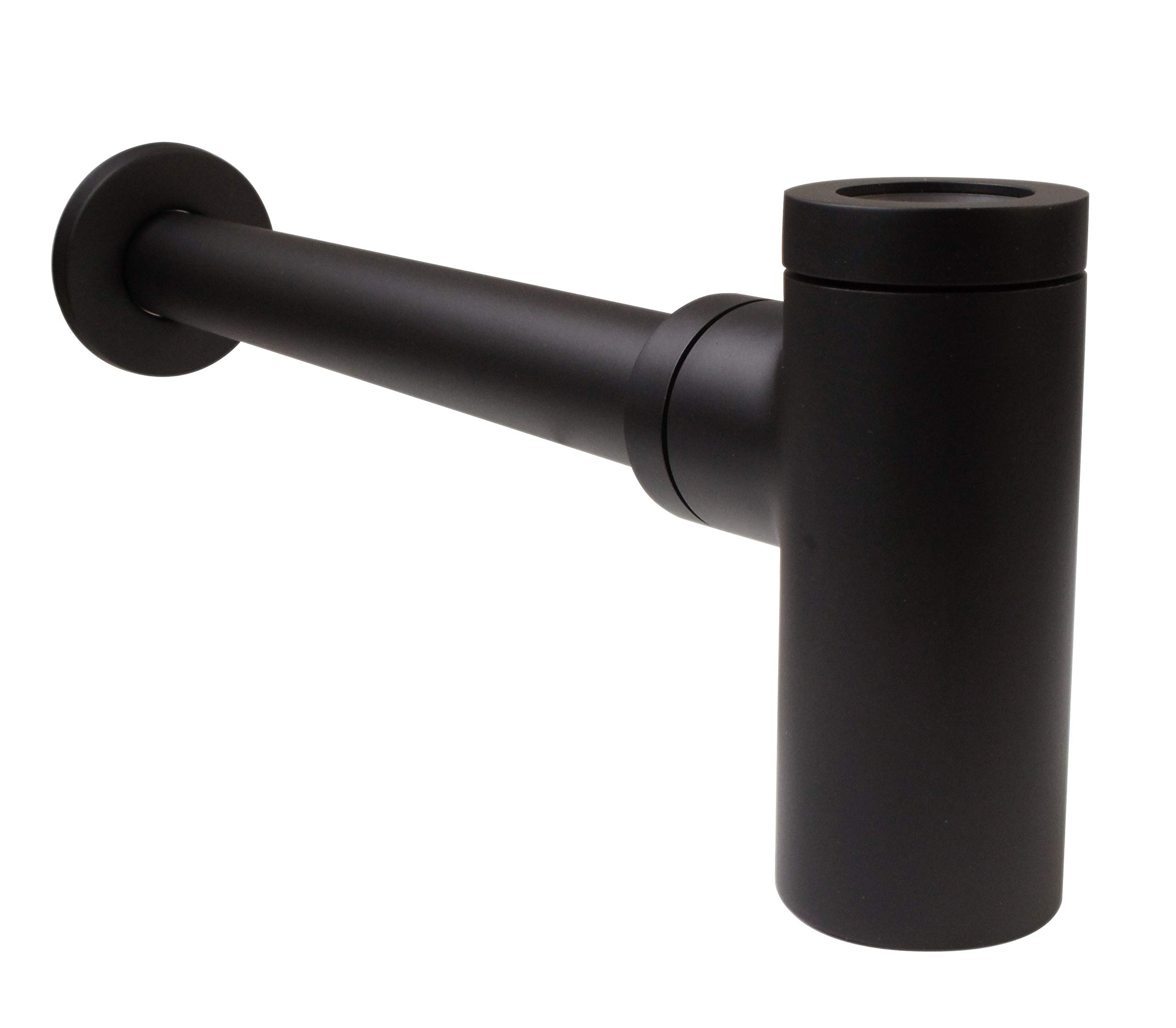 Westbrass D1438QRL-12 Oil Rubbed Bronze Pedestal Sink Supply Line Kit with Qubic Bottle Trap & 1/4-Turn Angle Stops - Perfect for Bathroom Vanity & Lavatory Installation