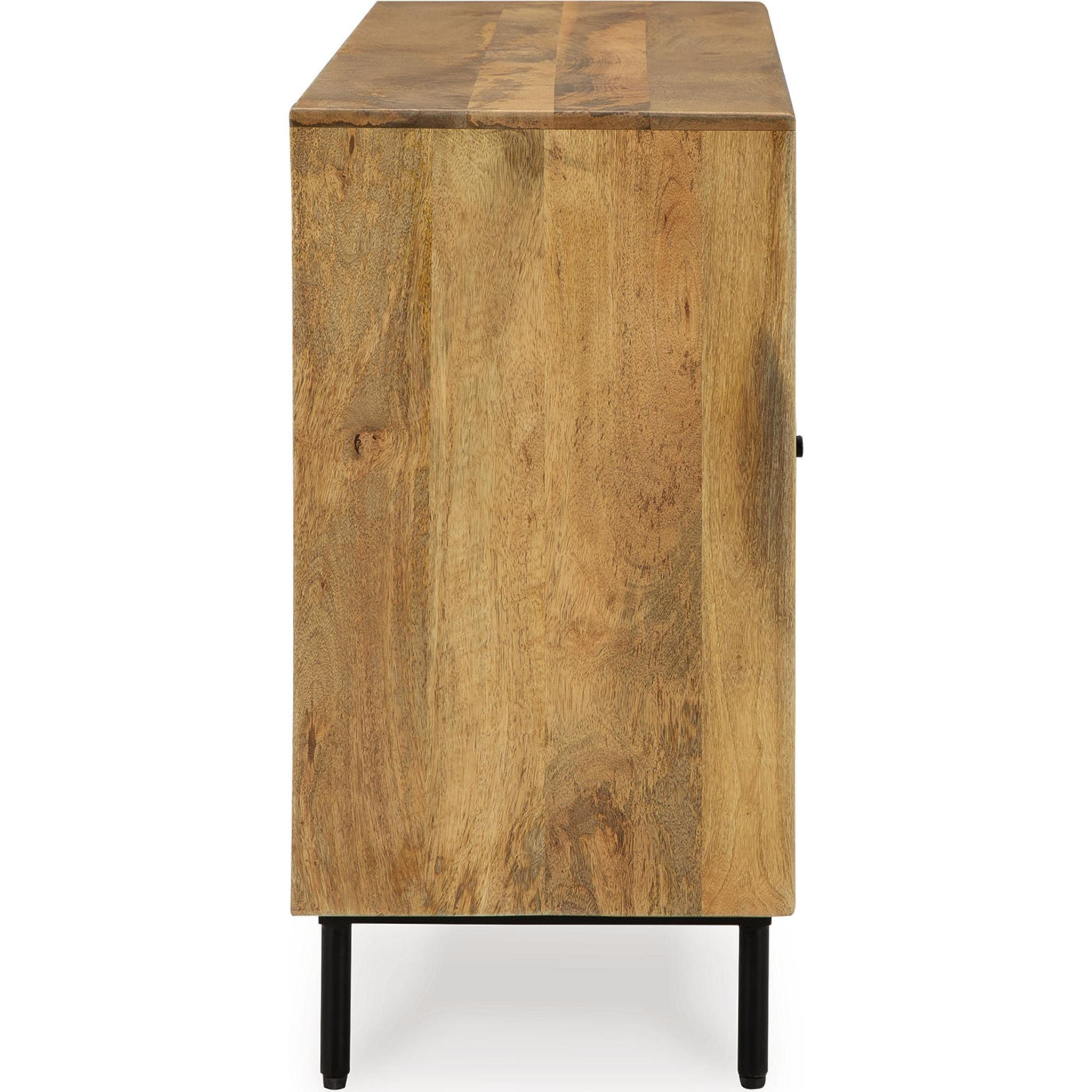 Cadewick Natural Wood Accent Cabinet - Stylish Storage for Living Room, Bedroom, or Entryway