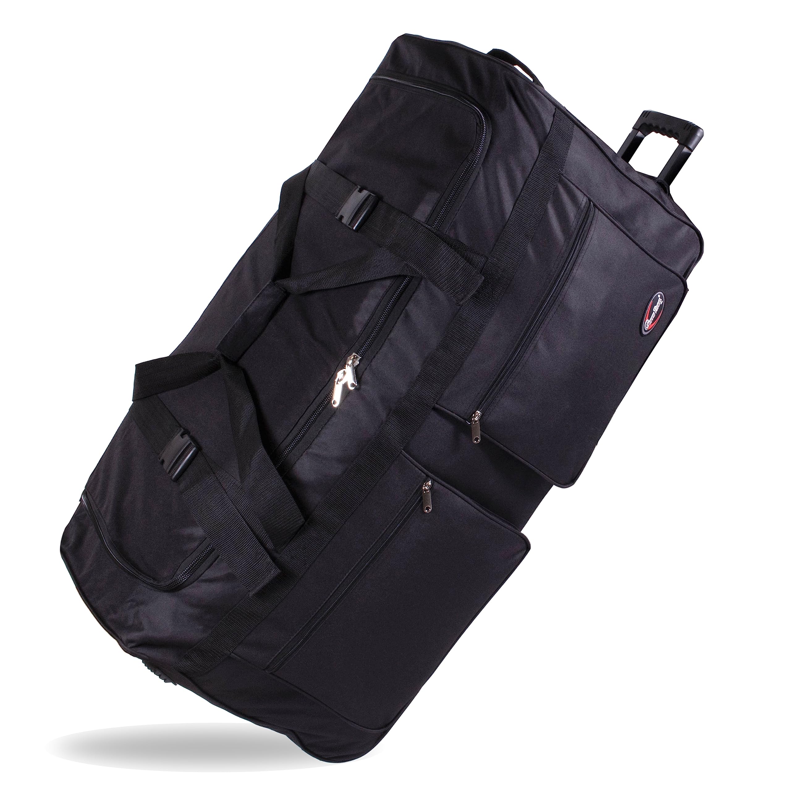 30'' / 36'' / 40'' Rolling Duffle Bag - Wheeled Travel Luggage Suitcase with Wheels (Black, 40 Inch) | Perfect for Air Travel, Road Trips & Gym Gear Storage | GT Brand