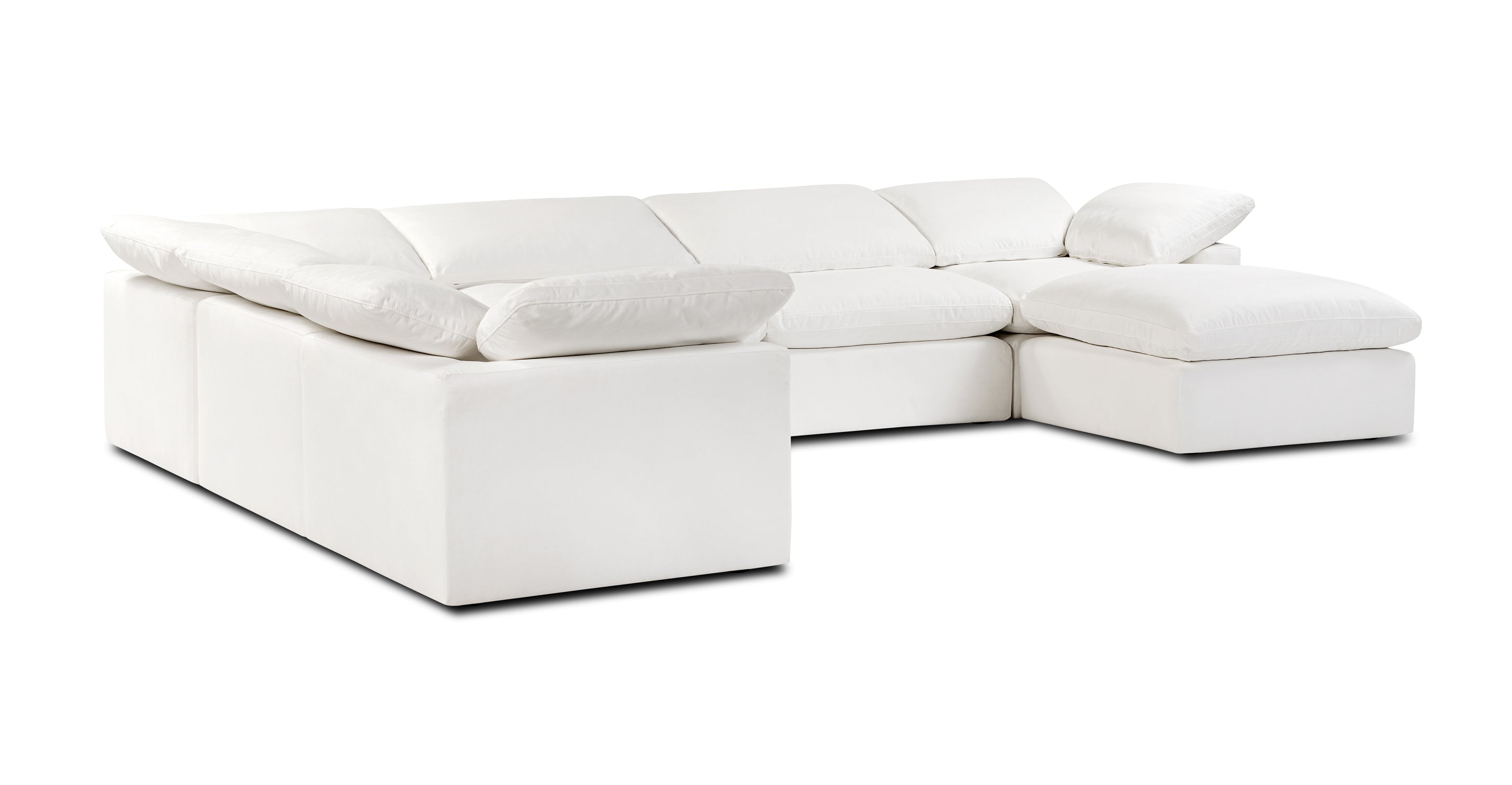7-Seat Aspen Modular Sectional Sofa with Reversible Chaise - Modern L-Shaped Couch for Living Room, Family Room & Home Theater - Soft Fabric Upholstery & Sturdy Wood Frame