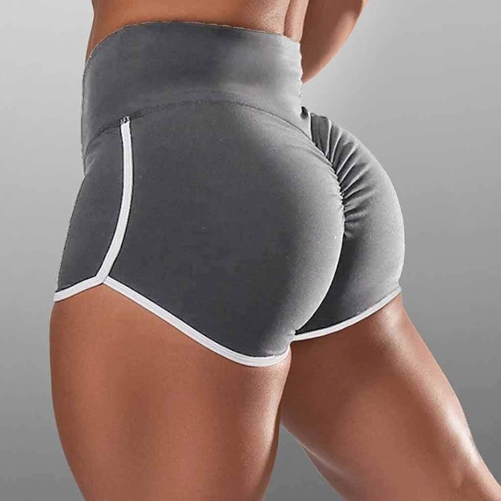 WUAI Women's High Waist Yoga Shorts - Plus Size Tummy Control Workout Running Athletic Bermuda Shorts & Leggings - Perfect for Yoga, Gym, Running & Casual Wear