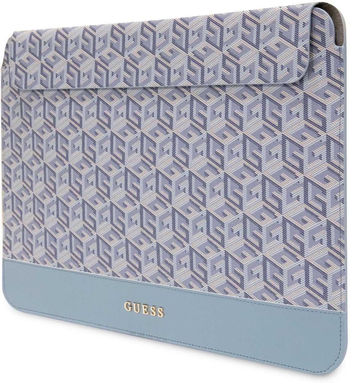 Guess Gcube Stripes Laptop Sleeve for 14-inch MacBook Pro/Air - Stylish Protective Case in Blue (GUCS14HGCFSEB) - Perfect for Work, Travel & School Accessories