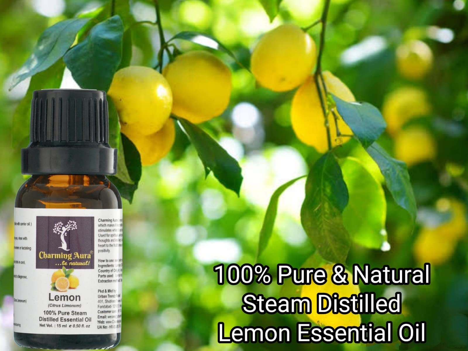 Pack of 2 Pure Lemon Essential Oils - 100% Natural Therapeutic Grade for Face, Hair, Skin Care & Nails | Aromatherapy & Home Cleaning Uses | Fresh Citrus Scent for Diffusers, Massage & DIY Beauty Products