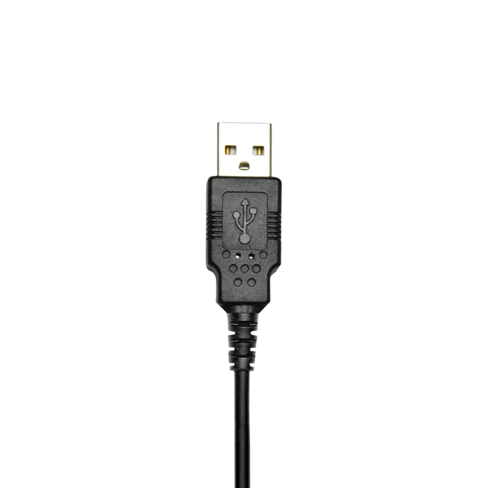 Andrea NC-181VM USB Monaural On-Ear Headset with Noise Cancelling - Single Ear Office Headphone for Call Centers, Customer Service & Remote Work (Model C1-1022300-50)