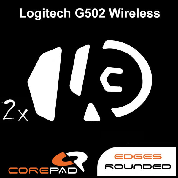 Corepad Skatez Mouse Feet for Logitech G502 Lightspeed Wireless - Ultra Smooth Gliding Feet for Gaming & Productivity - Perfect for Esports, FPS Games & Office Work