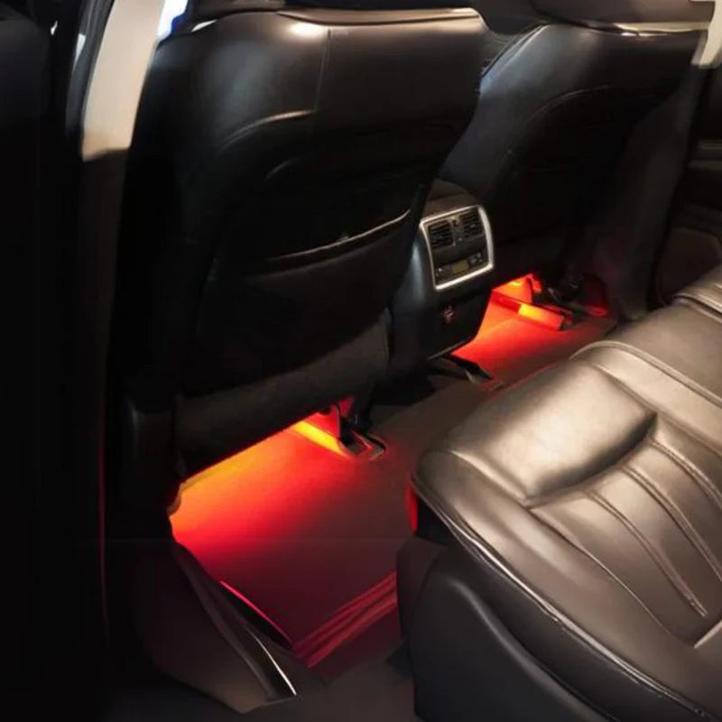 Premium Car Interior Footwell Ambient Lighting Kit - Front & Rear LED Lights for Custom Car Decor | Enhance Mood & Style for Night Driving & Parties