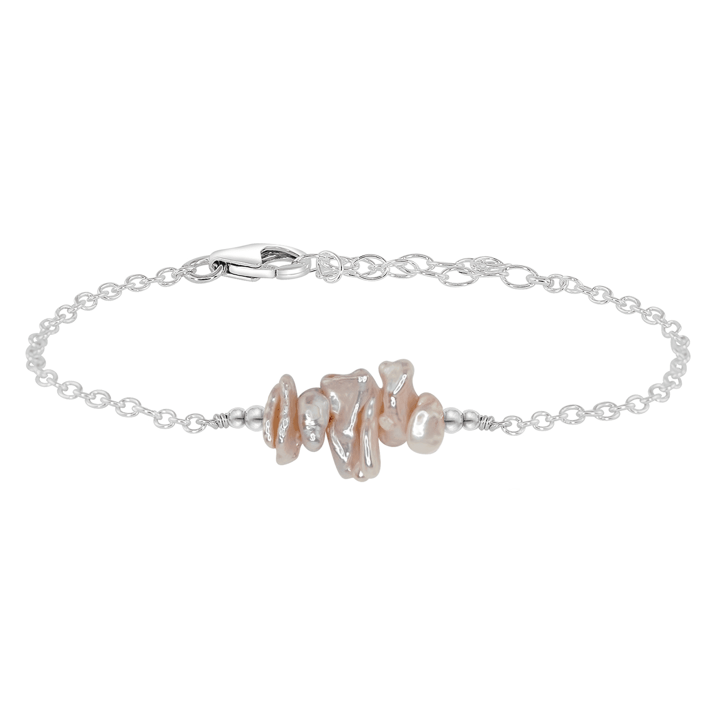 Elegant White Freshwater Pearl Chip Bead Bar Bracelet for Women - Perfect for Weddings, Parties & Everyday Wear