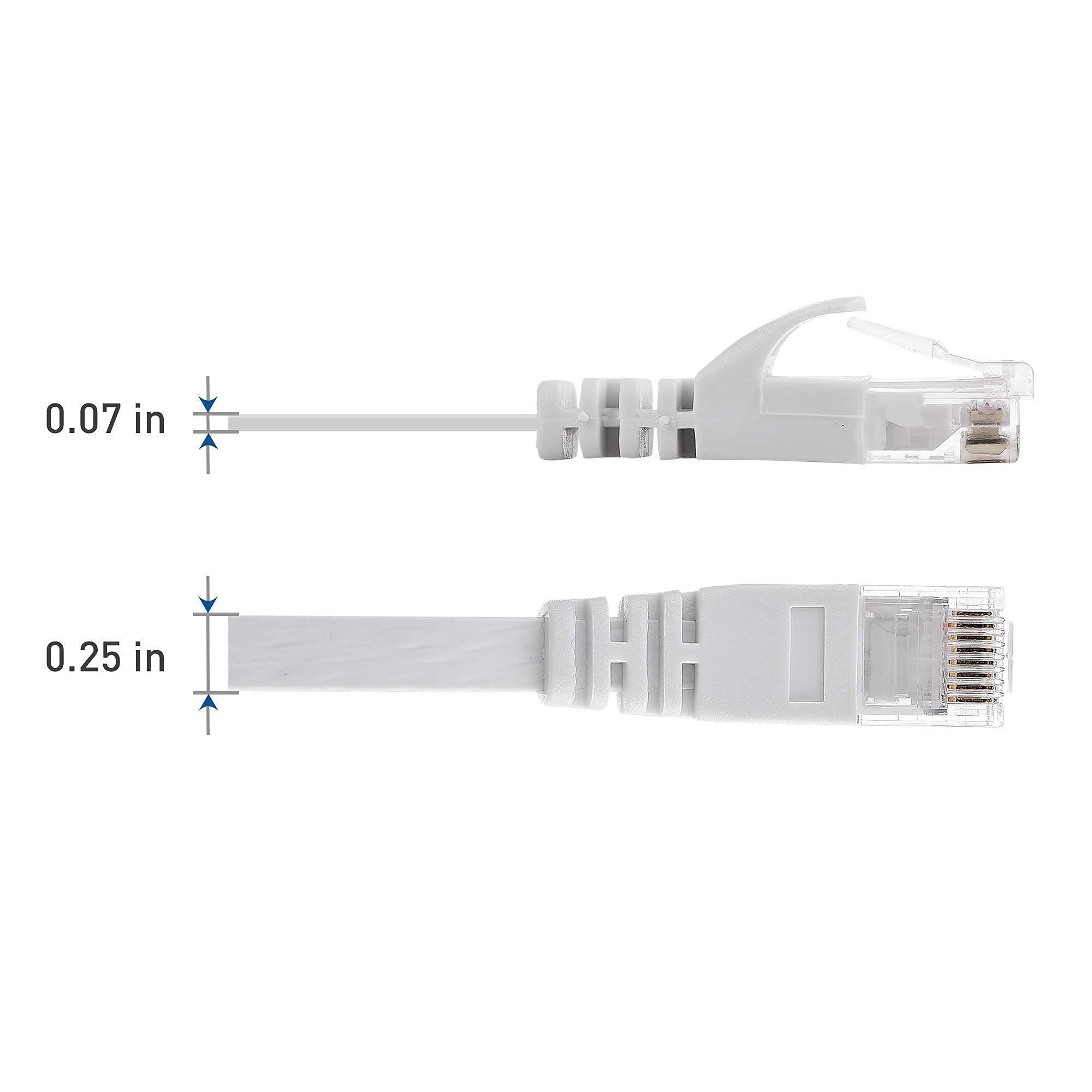 **Cable Matters 150-Foot Cat6 Ethernet Cable (Snagless, Blue) & 50-Foot Flat Cat6 Cable (White) - High-Speed Internet, Gaming, Streaming, Home & Office Network Setup**