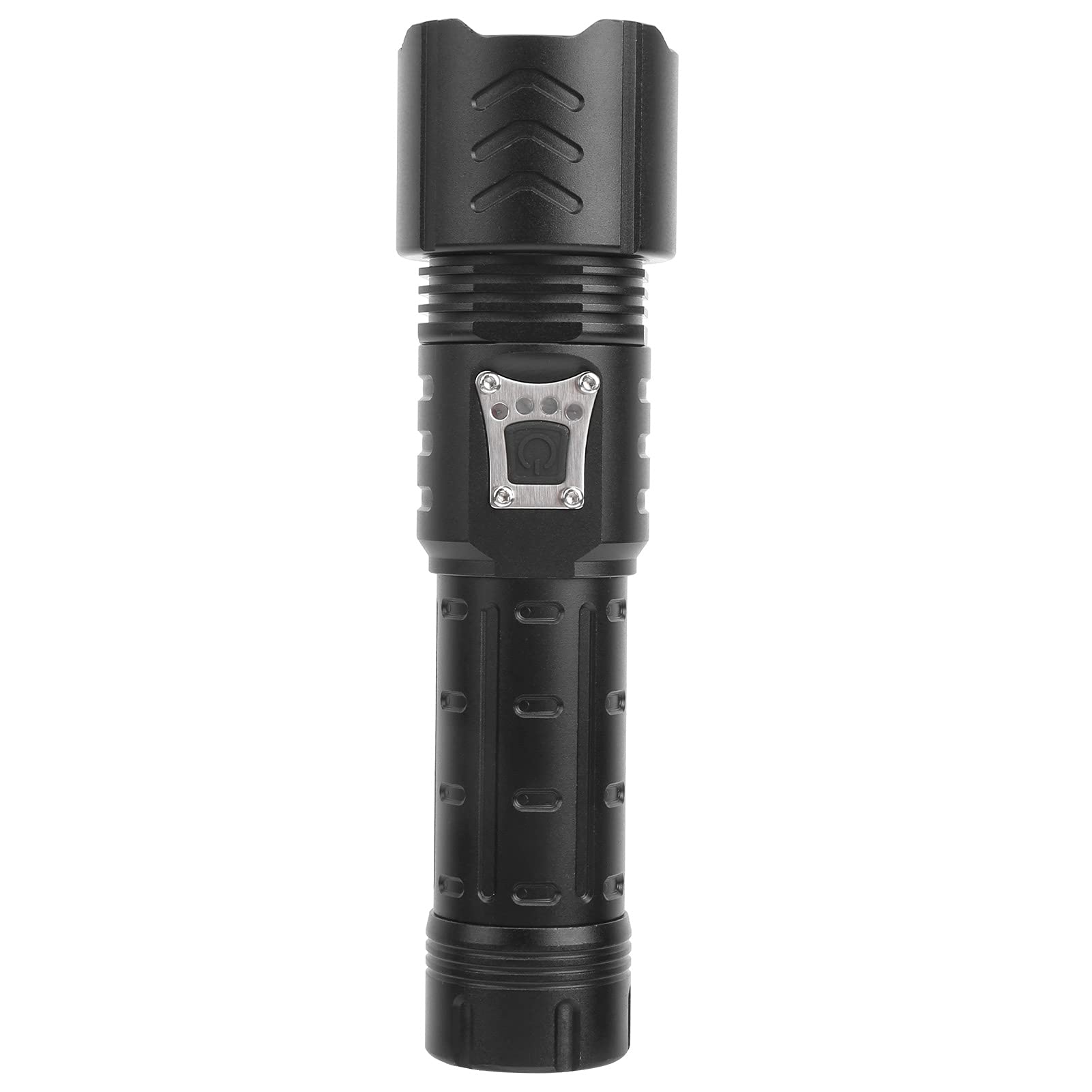 Rechargeable LED Flashlight with Type-C Port - Bright Camping Torch for Outdoor Adventures, Hiking, Emergency & Security Patrol Use