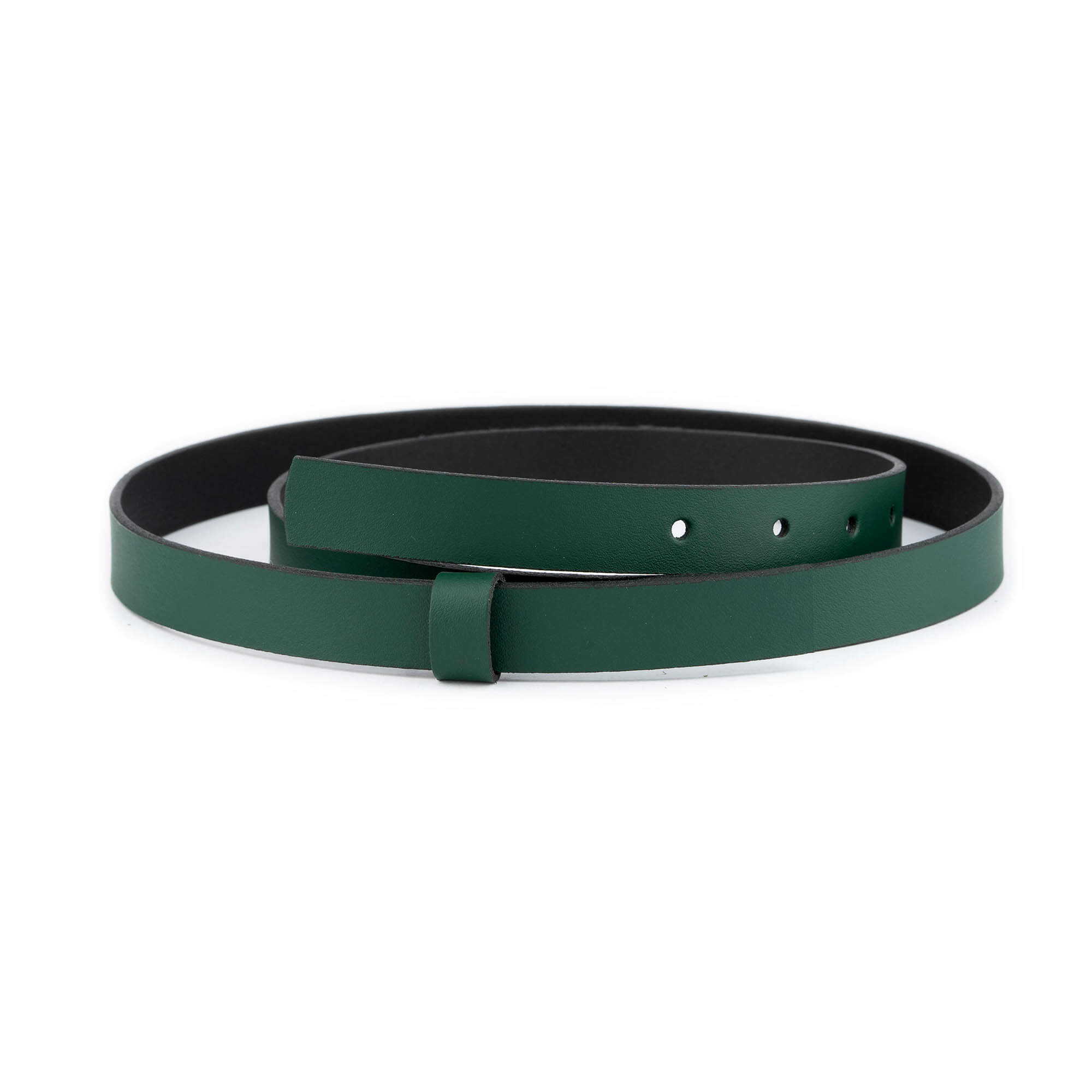 2.0 cm Forest Green Genuine Leather Belt Strap Replacement for YSL Buckles - Women's Fashion Accessory for Jeans, Dresses & Office Wear