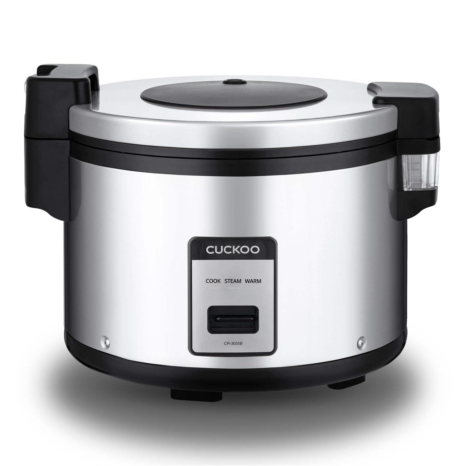 CUCKOO CR-3055 30-Cup (Uncooked) / 60-Cup (Cooked) Large Capacity Commercial Rice Cooker with Nonstick Inner Pot & Warmer - Silver/Black - Perfect for Restaurants, Catering & Large Family Gatherings