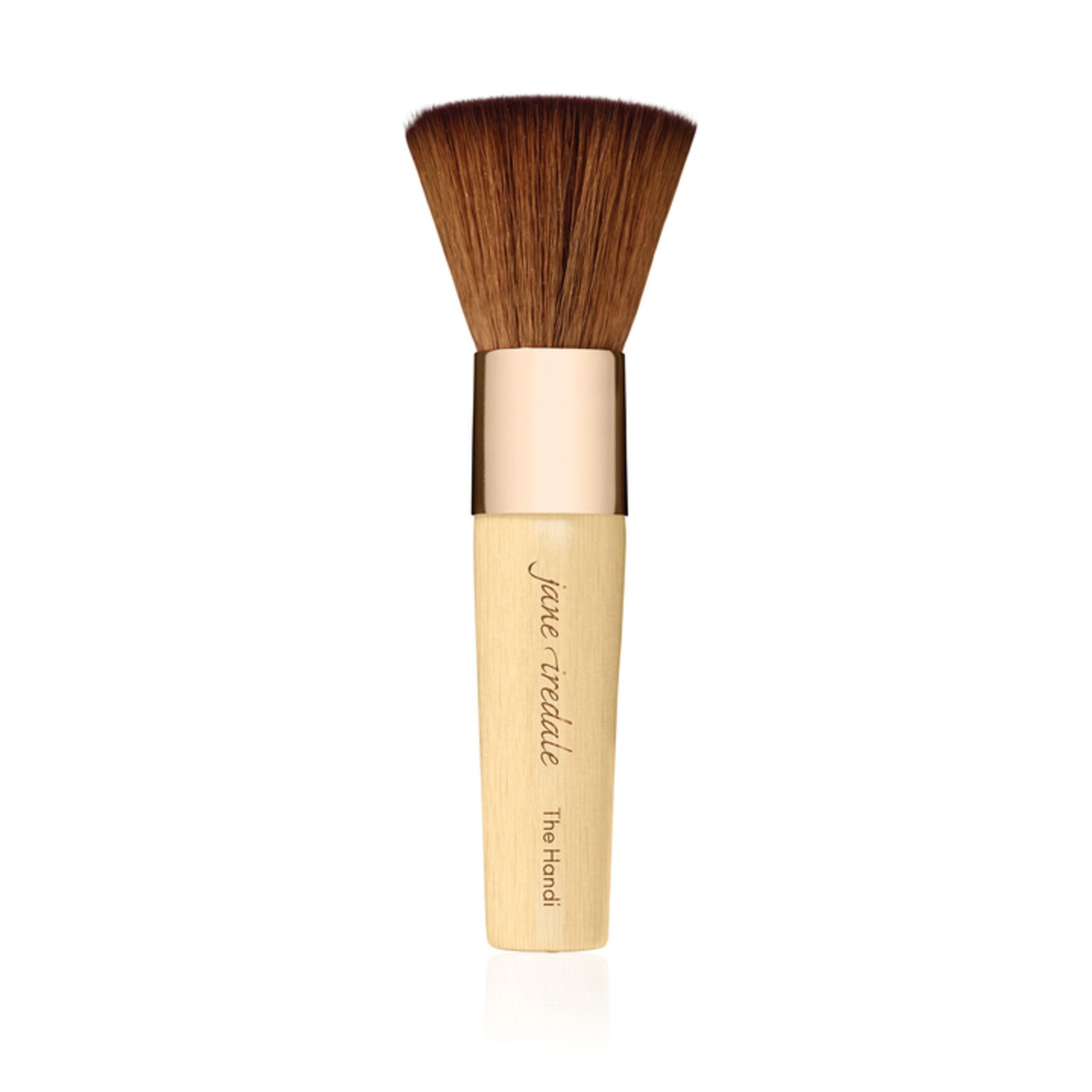 Jane Iredale The Handi Brush Rose Gold - Premium Vegan Makeup Brush for Foundation & Powder | Perfect for Travel, Professional Makeup Artists & Everyday Beauty Routine