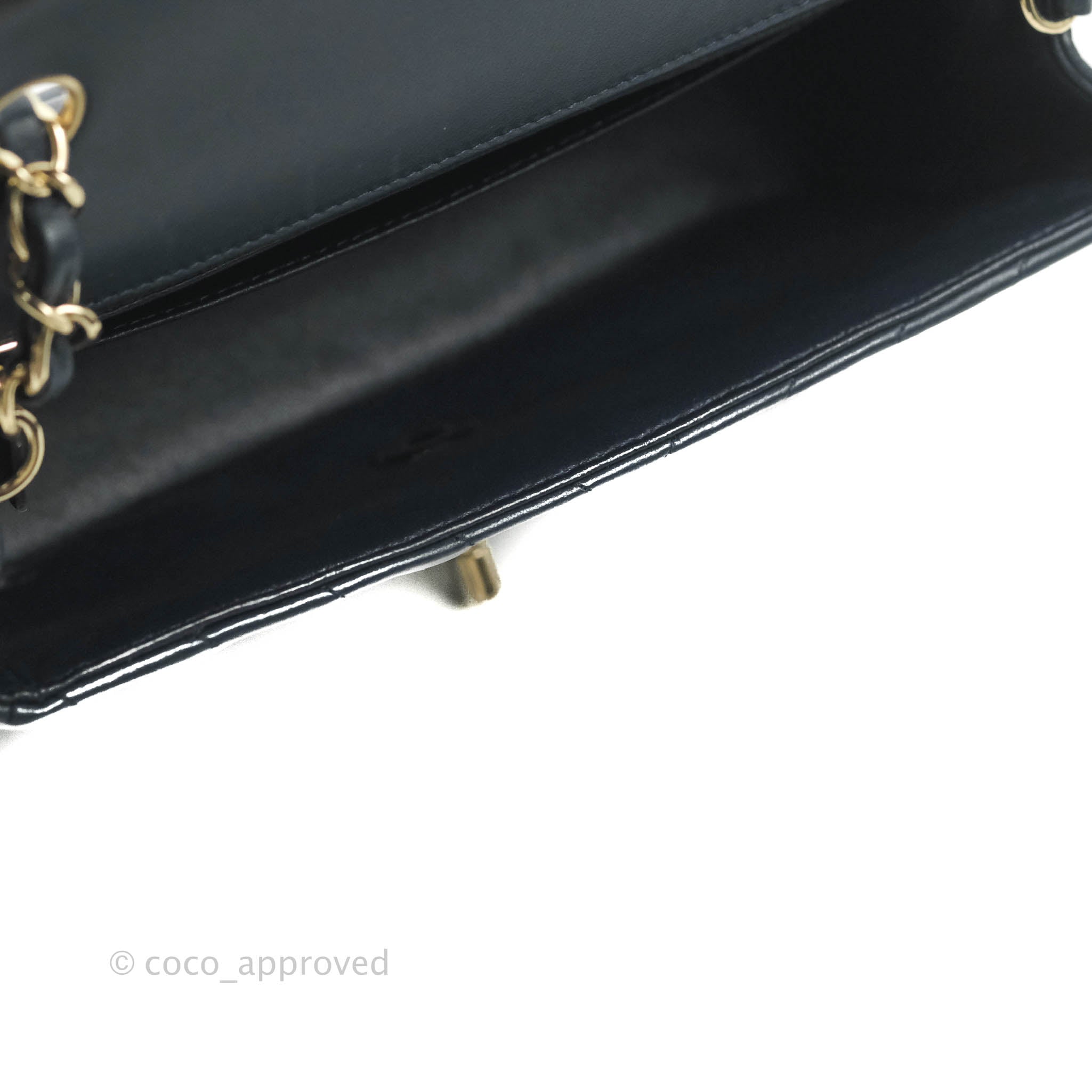 Chanel Chevron Mini Rectangular Flap Bag in Navy Lambskin Leather with Gold Hardware - Luxury Crossbody Purse for Women, Perfect for Date Night & Special Occasions