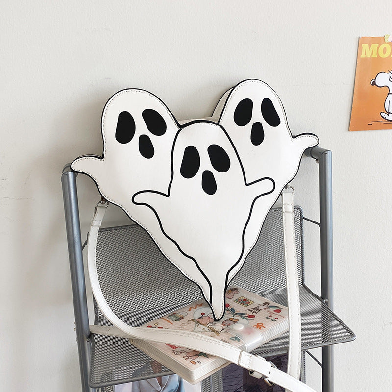 3D Cartoon Ghost Halloween Shoulder Bags for Women - Cute Crossbody Phone Purse with Funny Design | Perfect for Trick-or-Treating, Costume Parties & Spooky Outfits